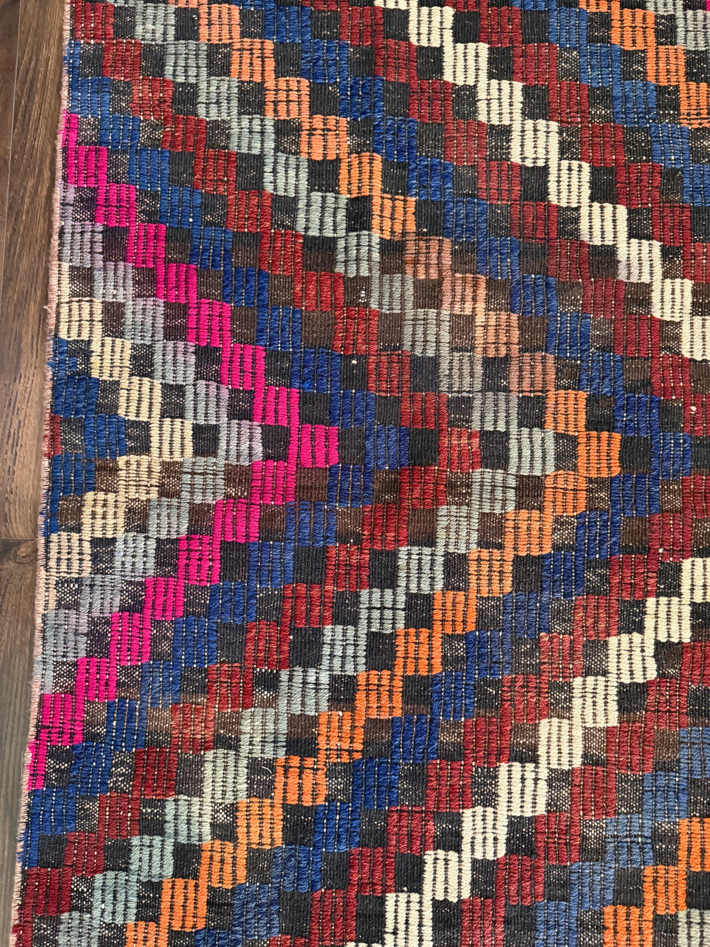 Vintage Turkish Kilim Area Rug No. A1224 - 4.8’x9.8’