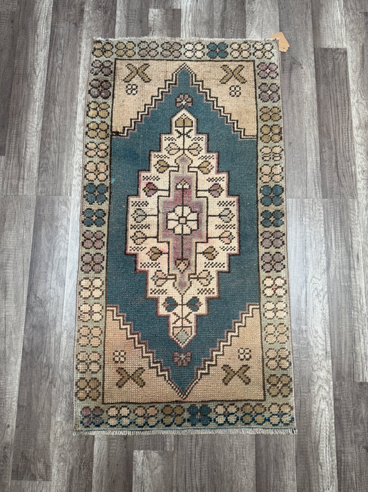 Vintage Turkish Mini Rug 1.9’x3.7' - No. 694