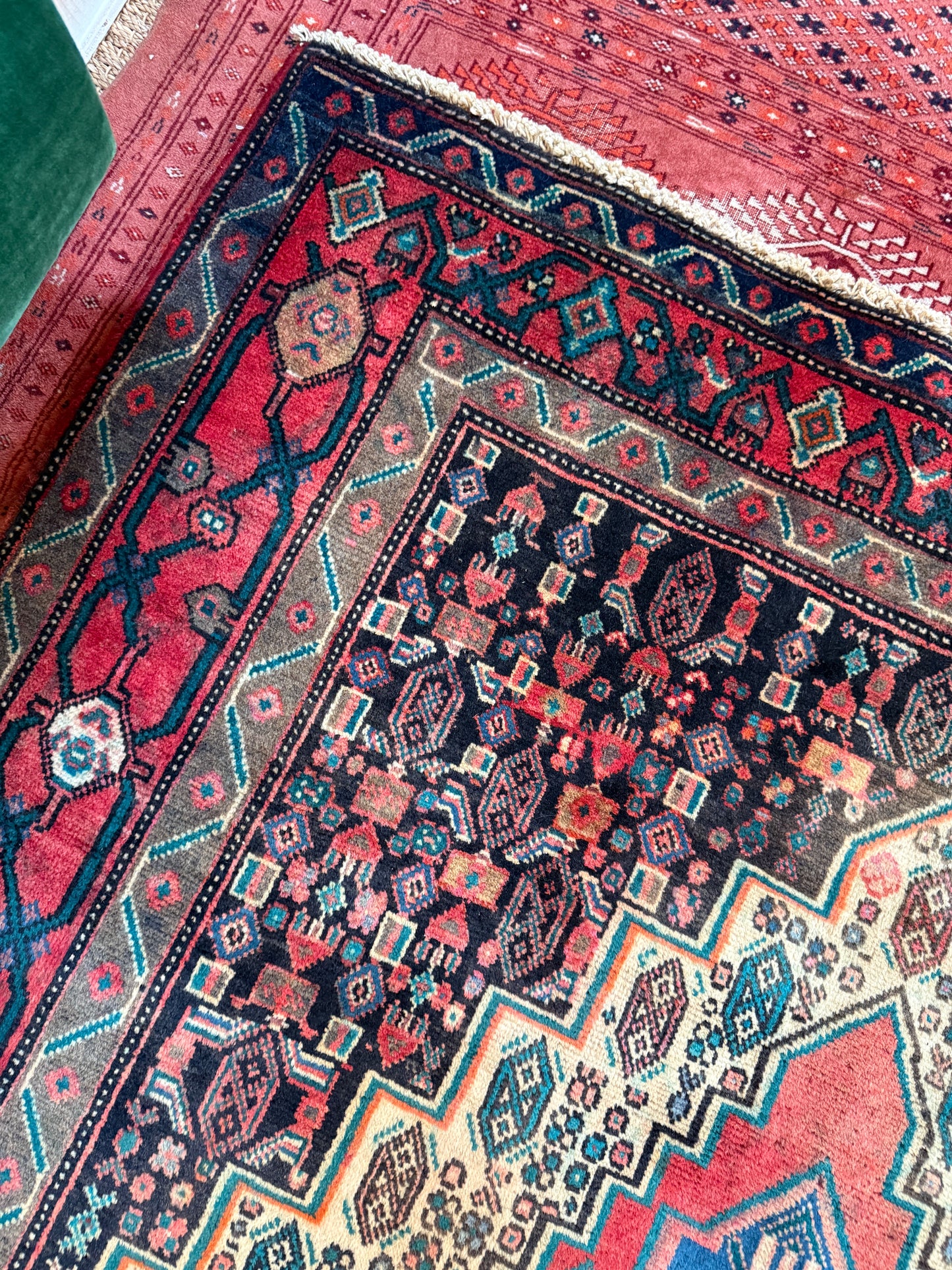 Vintage Persian Sirjan Area Rug No. A1193 - 4.1'x9.1'