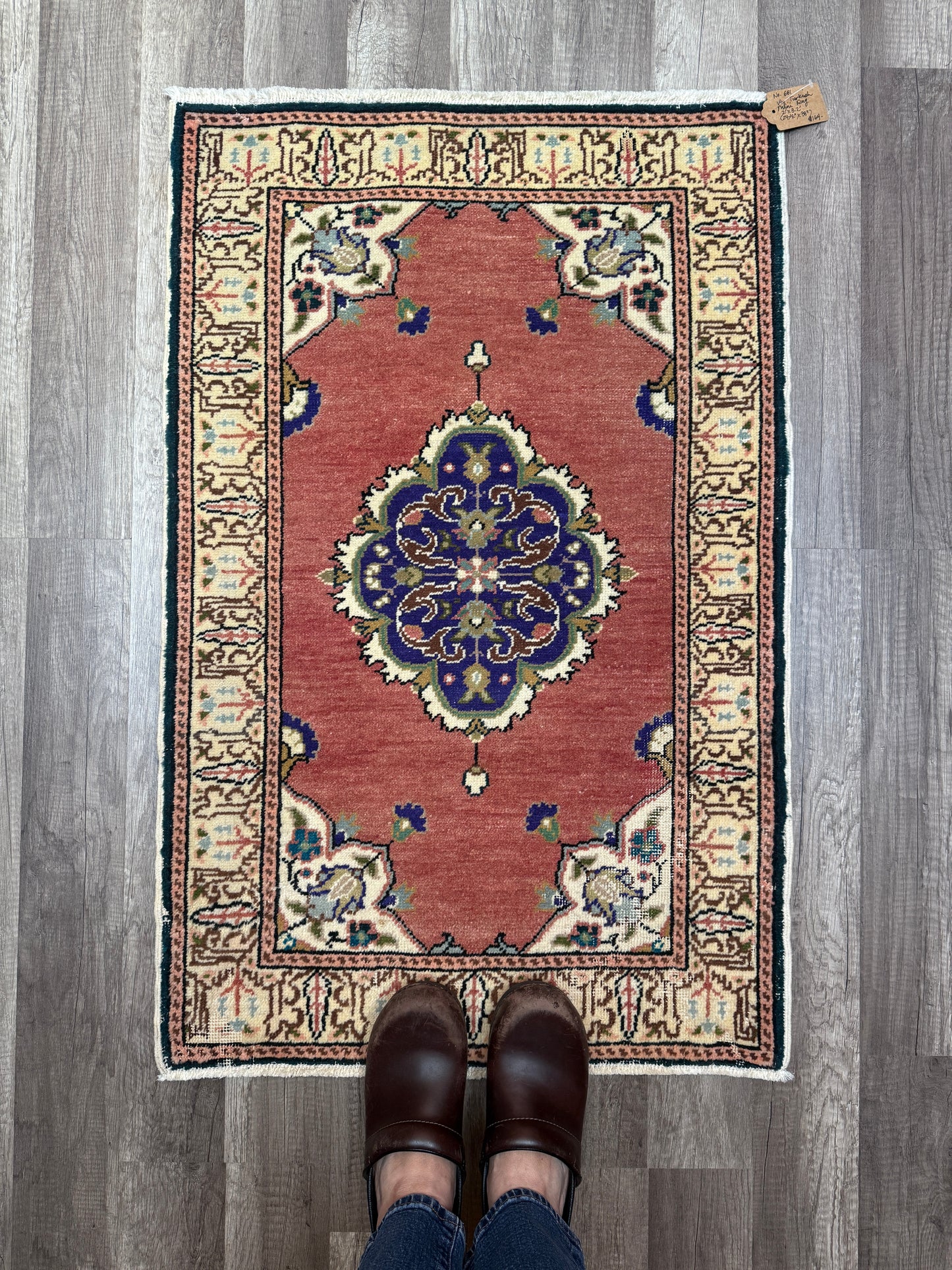 Vintage Turkish Mini Rug 2’x3.2' - No. 681