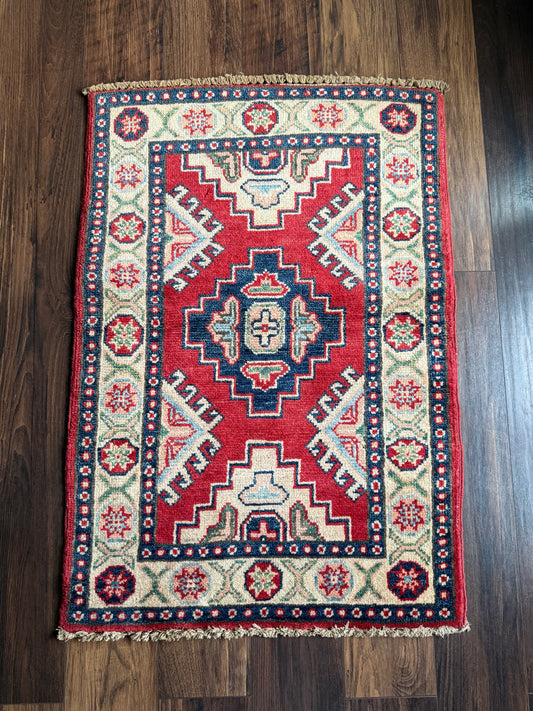 Vintage Afghan Mini Rug 2’x2.9' - No. 724