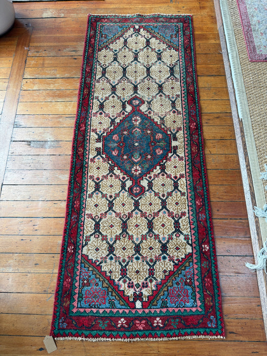 Reserved for Ellen - Vintage Persian Serab Runner Rug No. R1200 - 2.4' x 6.2'