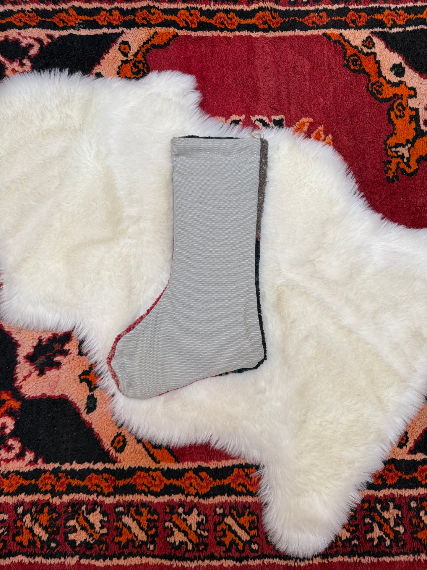 No. S253 - Vintage Turkish Rug Holiday Stocking