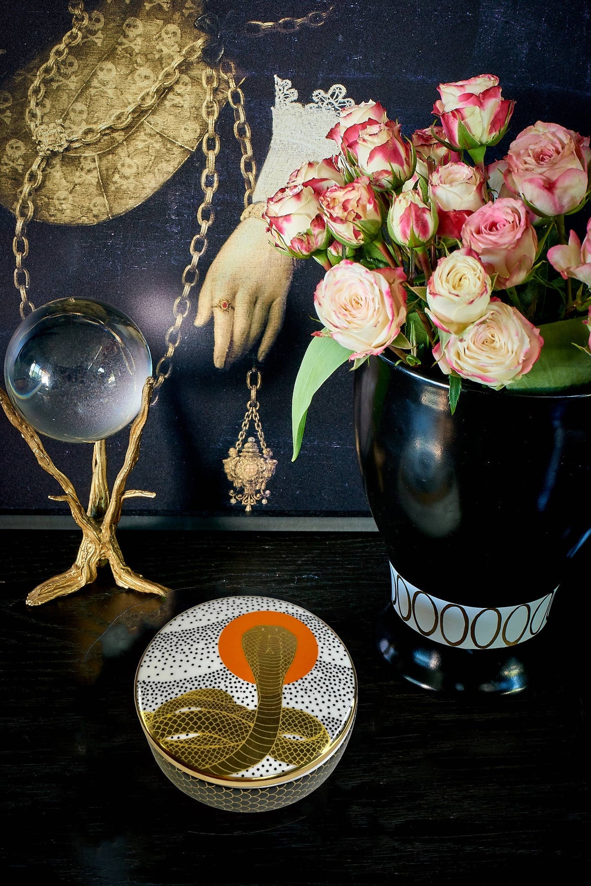 Cobra Dawn Ceramic Trinket Box