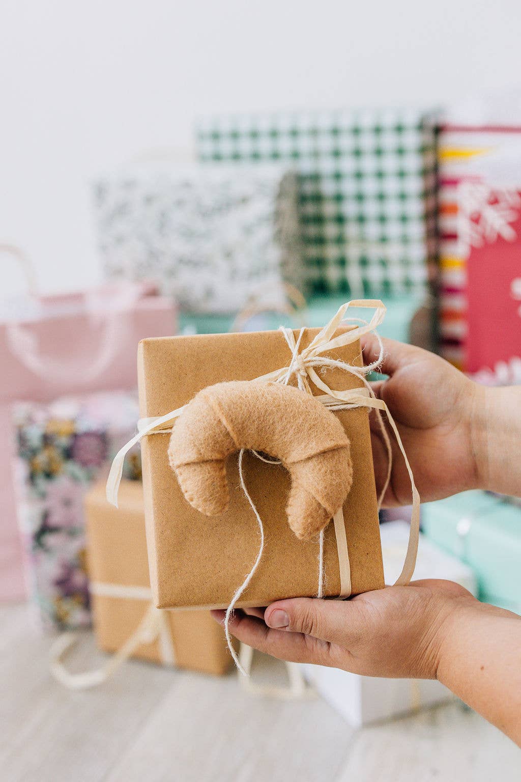 Croissant  Felt Ornament