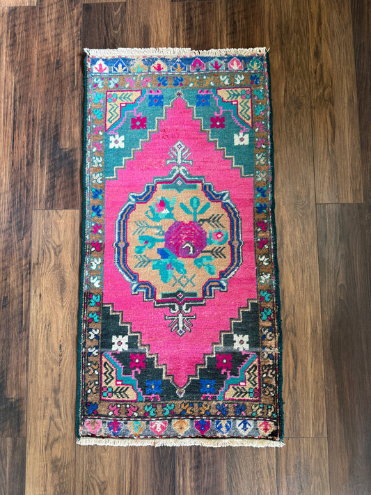 Vintage Turkish Mini Rug 1.9’x3.8' - No. 728