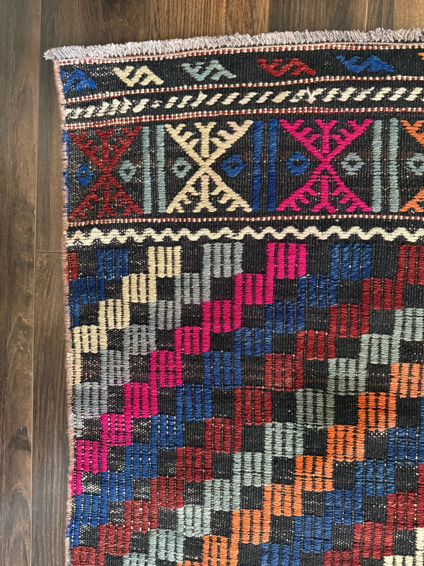 Vintage Turkish Kilim Area Rug No. A1224 - 4.8’x9.8’