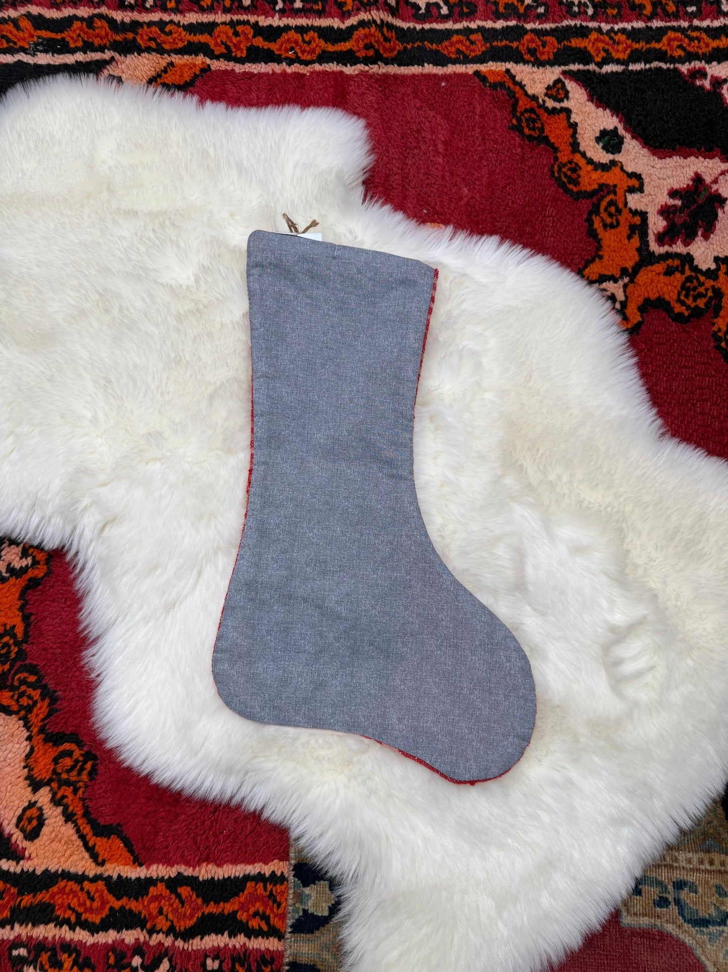 No. S221 - Vintage Turkish Kilim Holiday Stocking