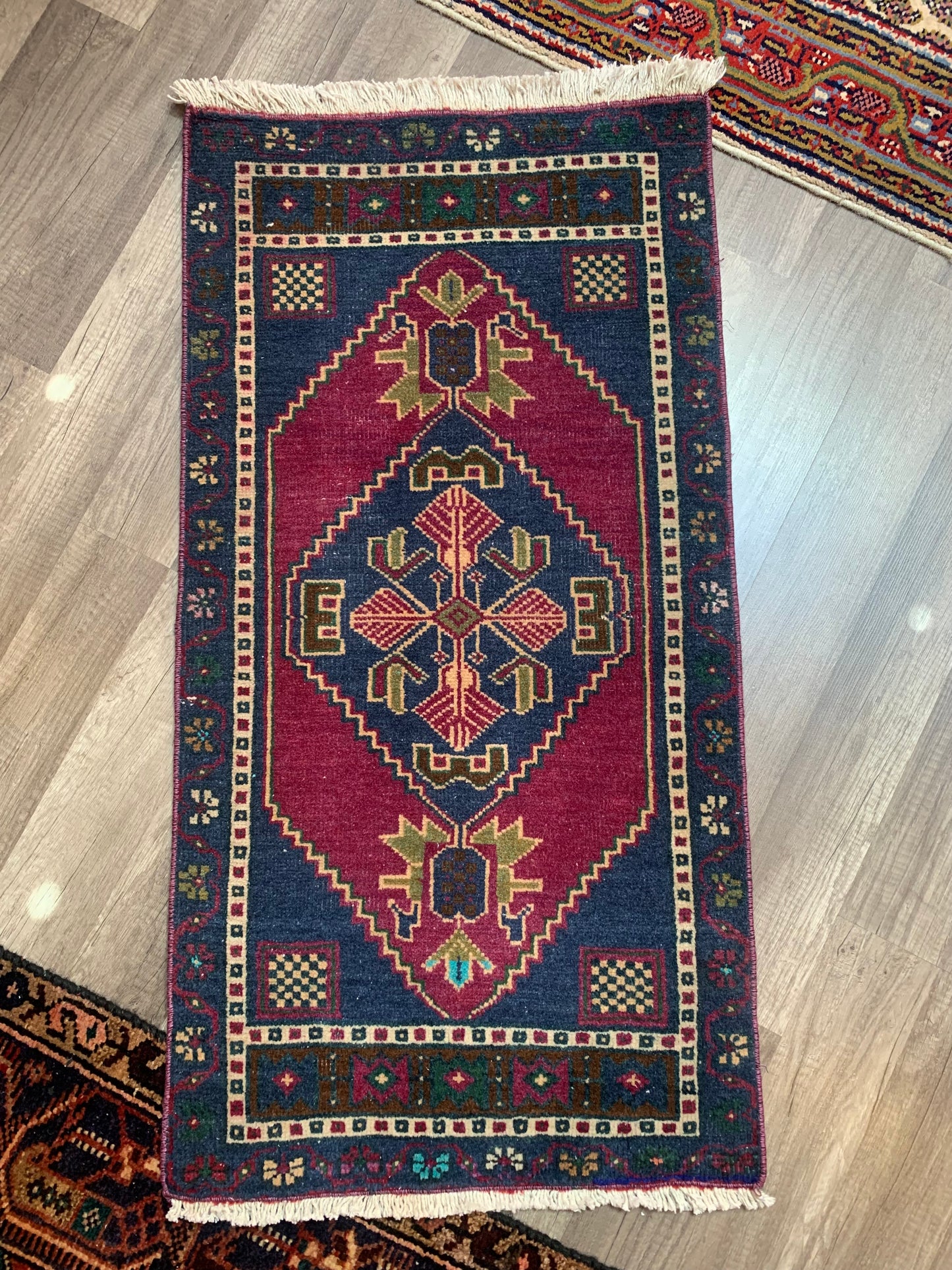 Reserved for Candice - Vintage Turkish Mini Rug 1.8’x3.6' - No. 676