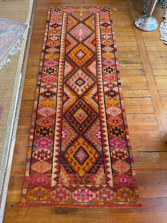 Vintage Turkish Runner Rug No. R1190 - 2.8' x 7.6'