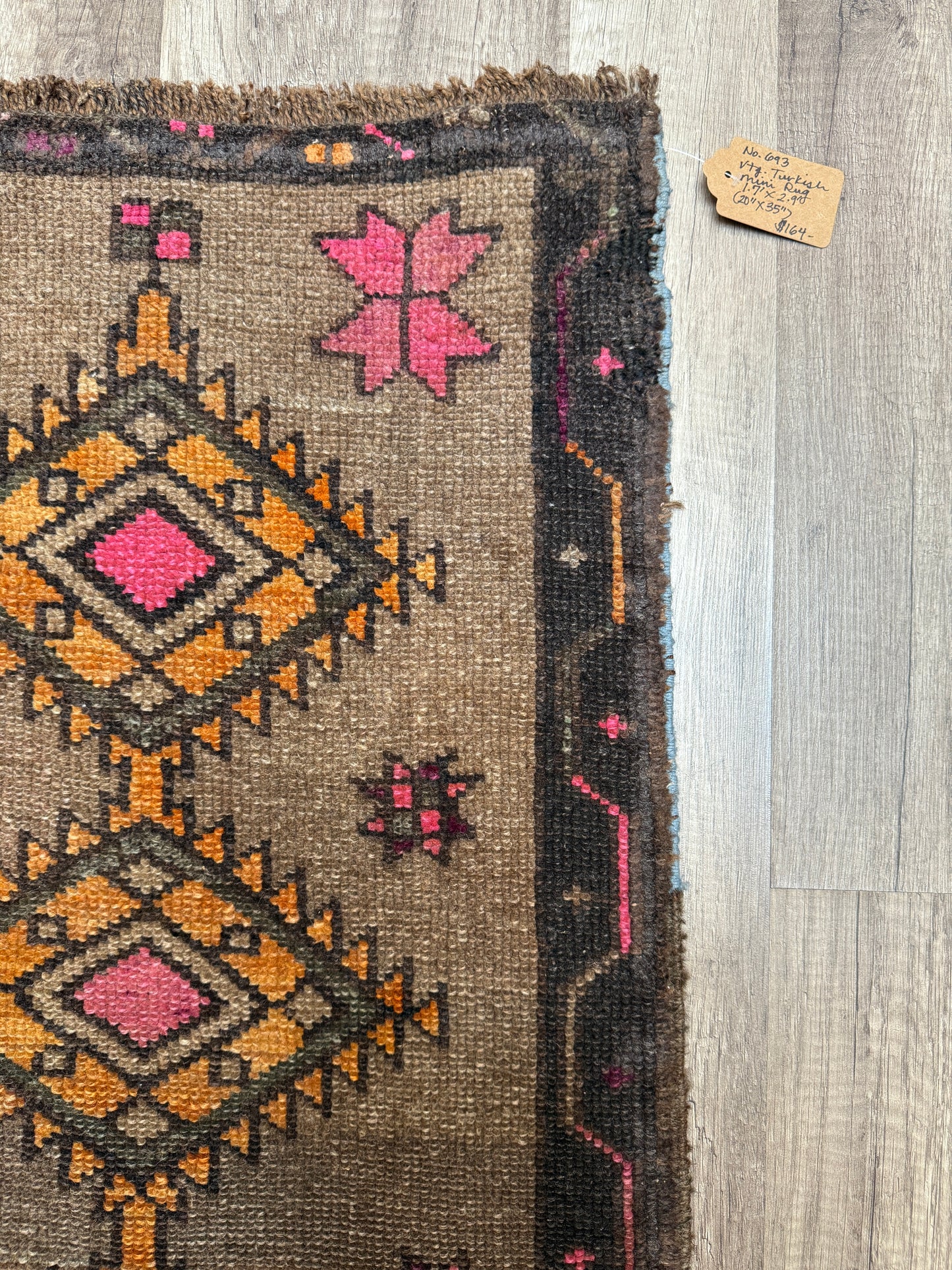 Vintage Turkish Mini Rug 1.7’x2.9' - No. 693