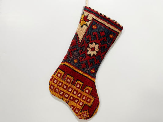 No. S151 - Vintage Turkish Rug Christmas Stocking