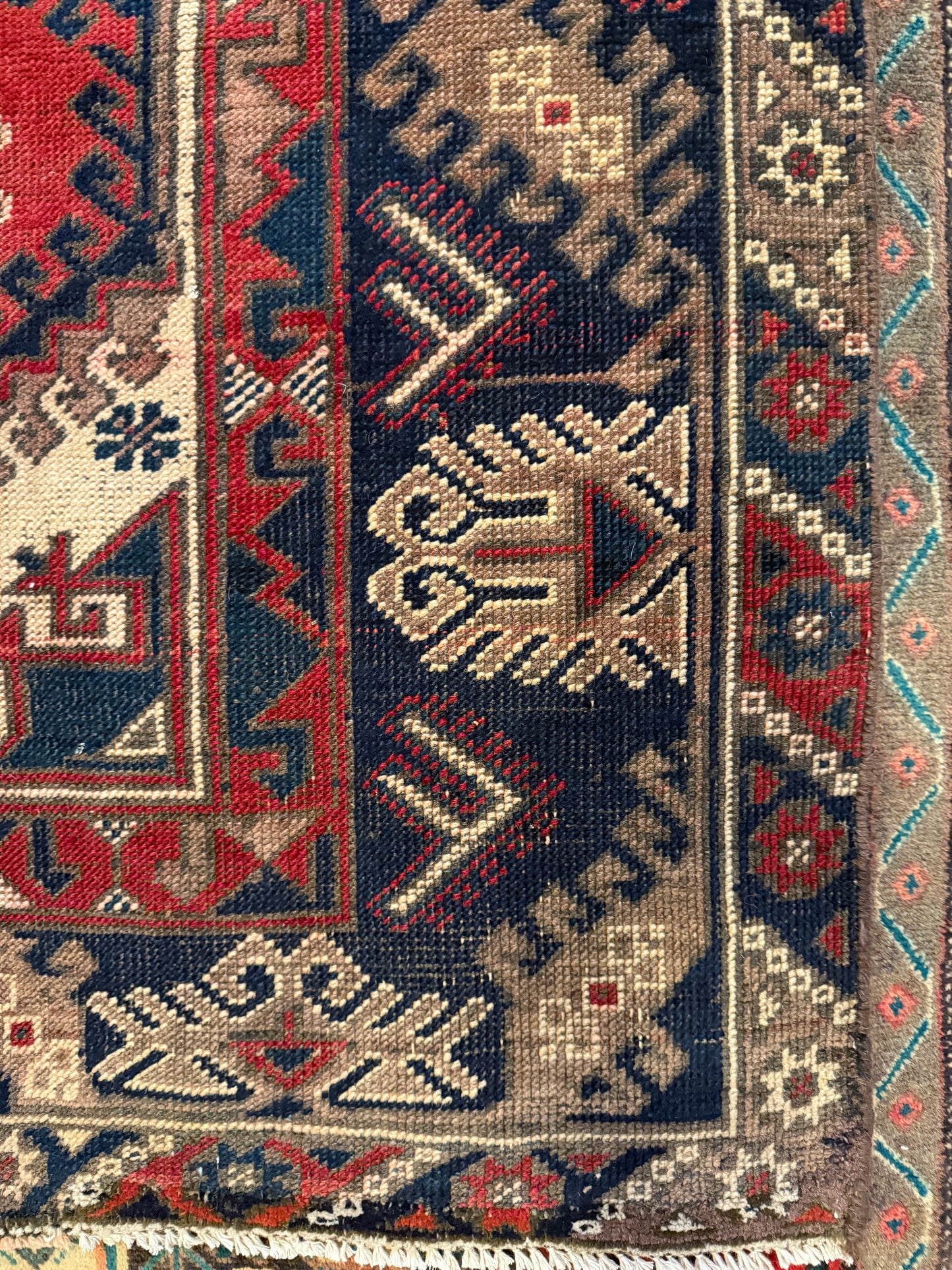 Vintage Turkish Kars Area Rug No. A1196 - 4.2'x5.6'
