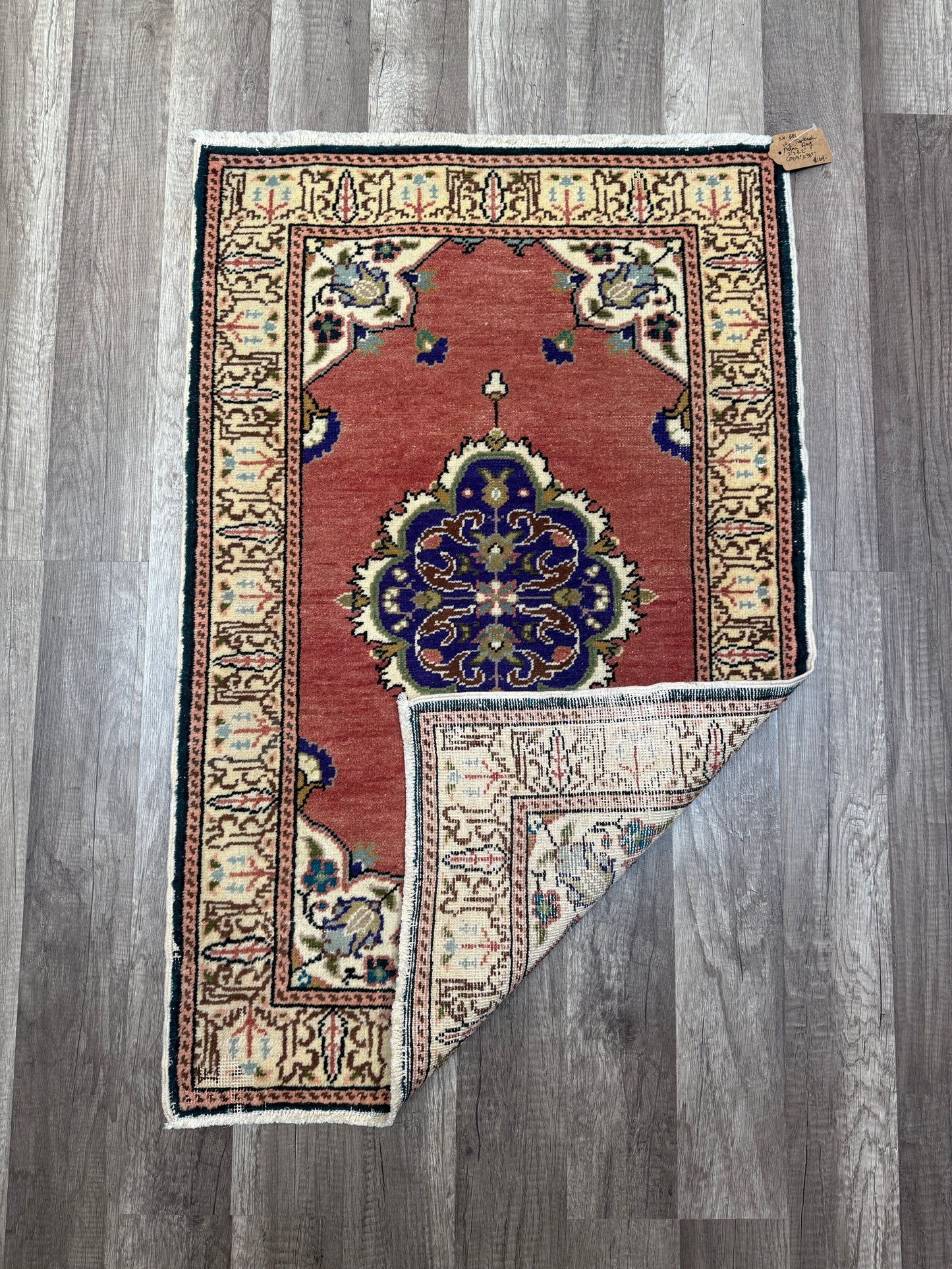 Vintage Turkish Mini Rug 2’x3.2' - No. 681