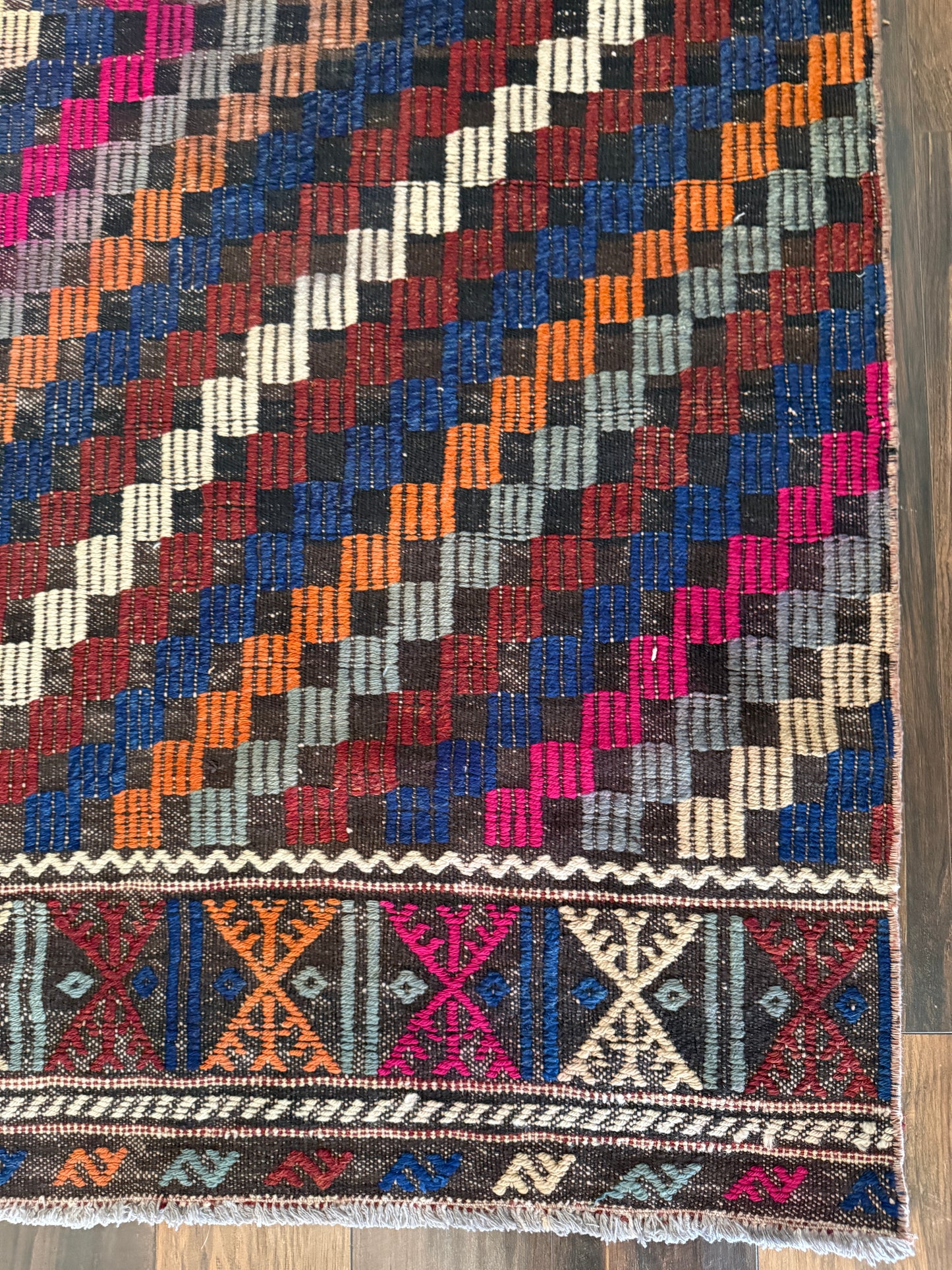 Vintage Turkish Kilim Area Rug No. A1224 - 4.8’x9.8’