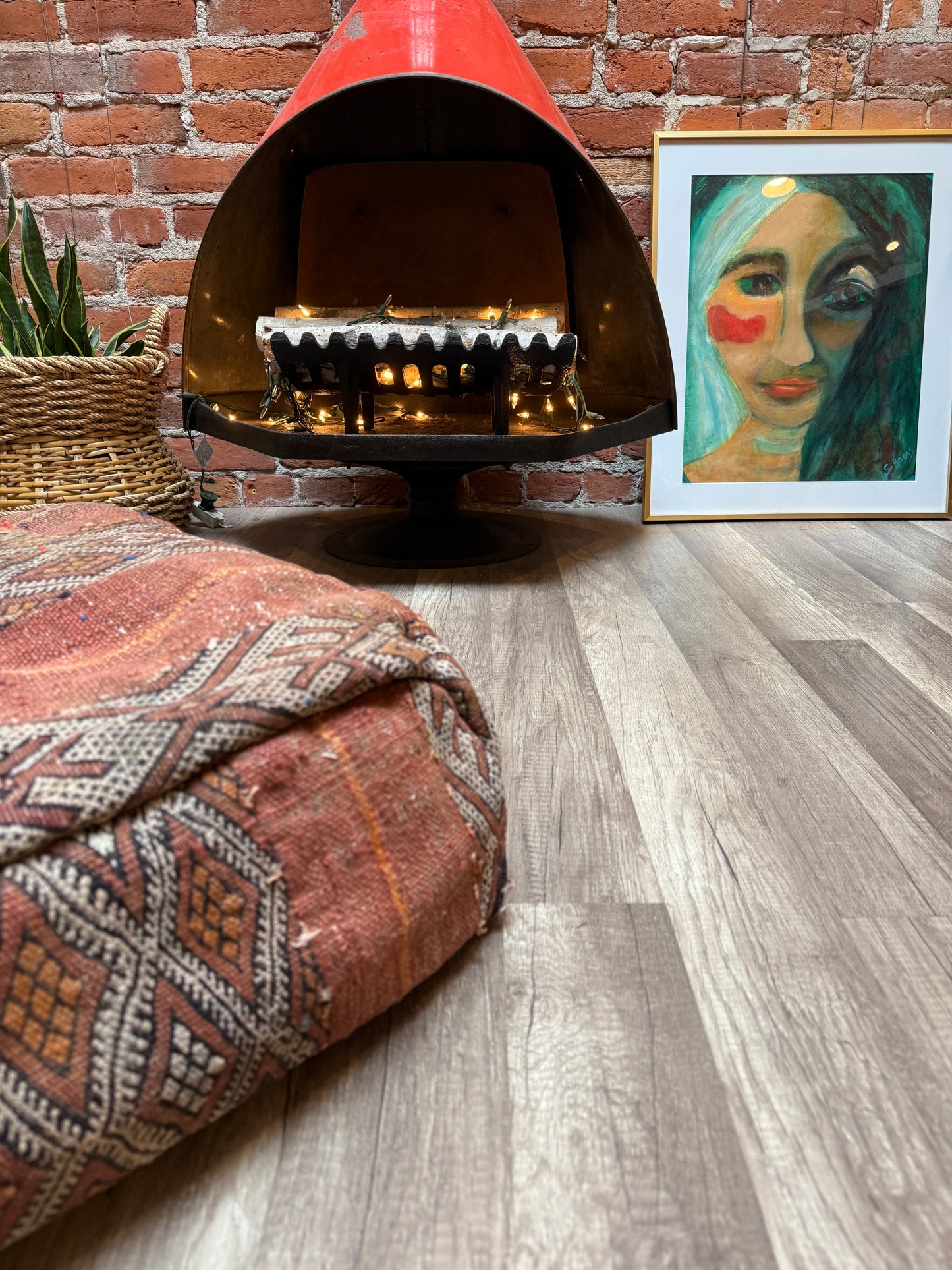 Moroccan Rug Floor Pouf / Pet Bed #370