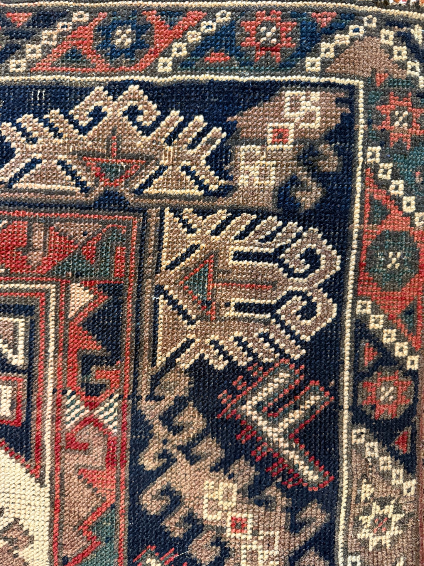 Vintage Turkish Kars Area Rug No. A1196 - 4.2'x5.6'