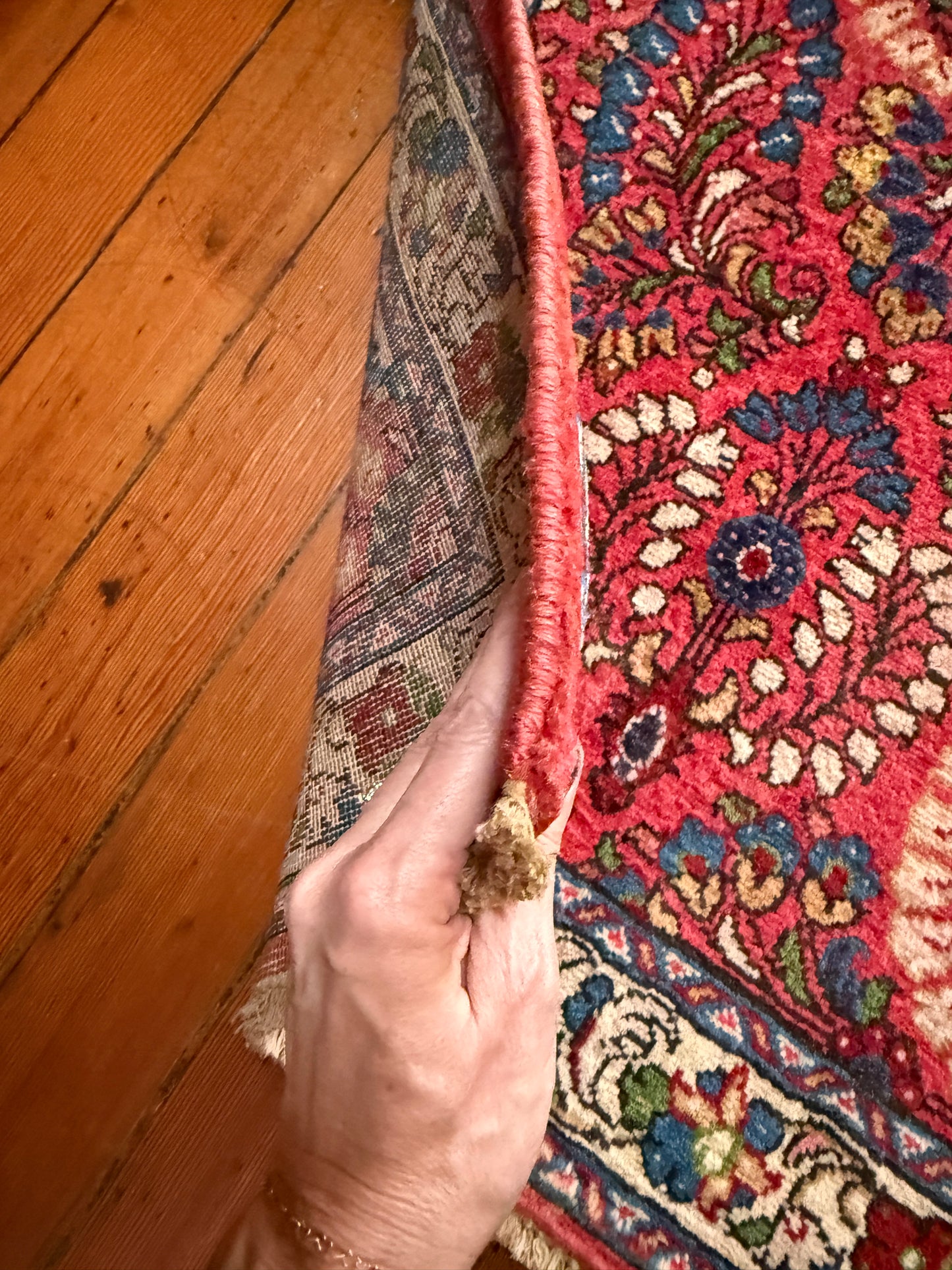 Vintage Persian Sarouk Runner Rug No. R1201 - 2.2' x 4.6'