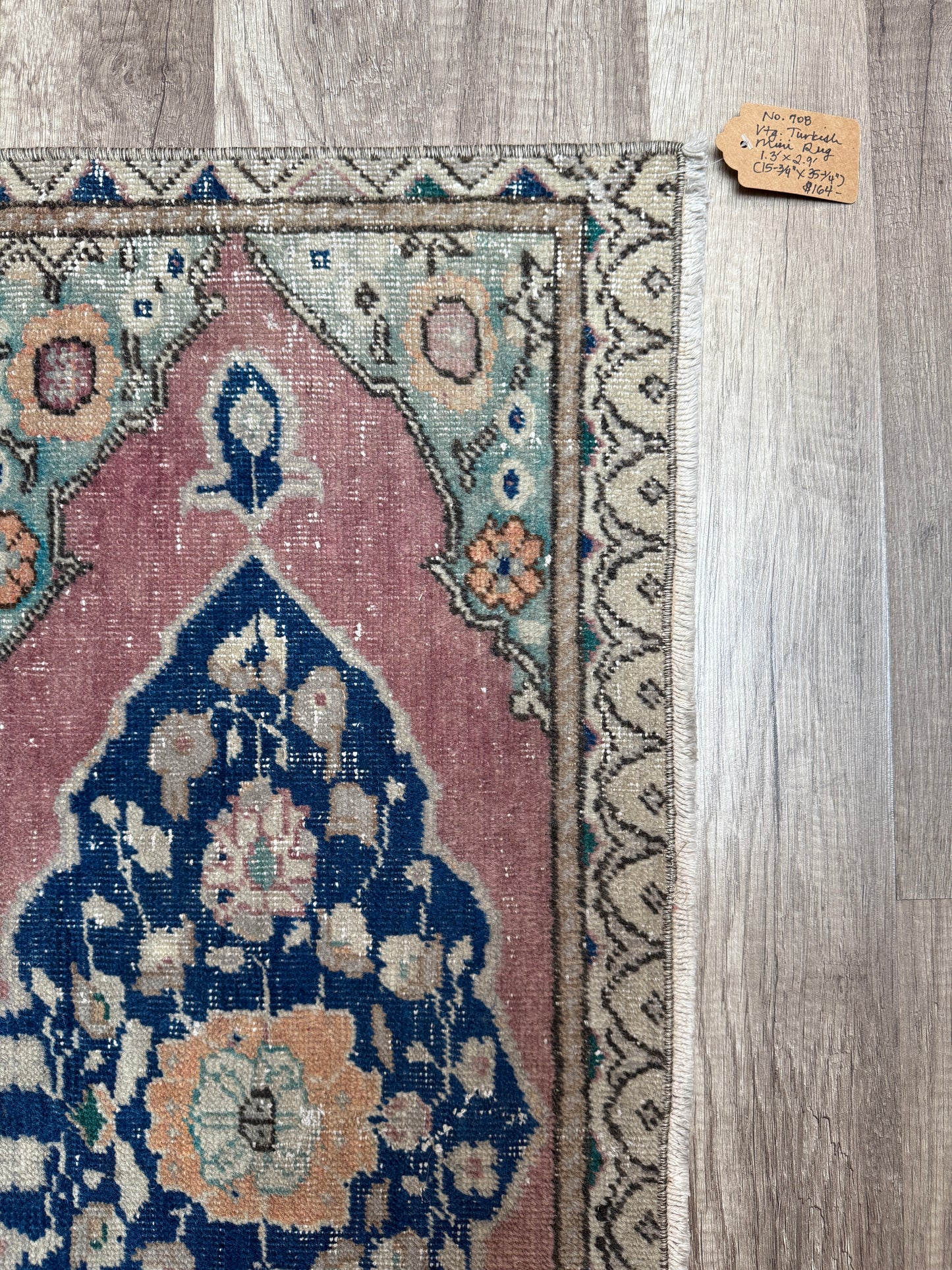 Vintage Turkish Mini Rug 1.3’x2.9' - No. 708