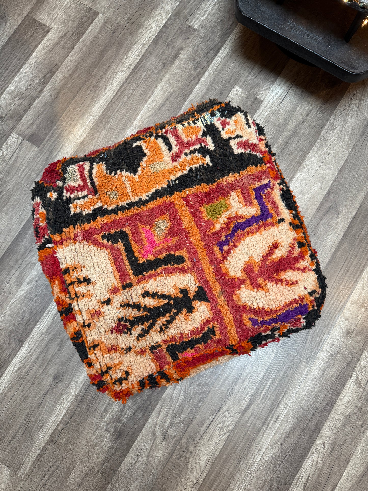 Moroccan Rug Floor Pouf / Pet Bed #366