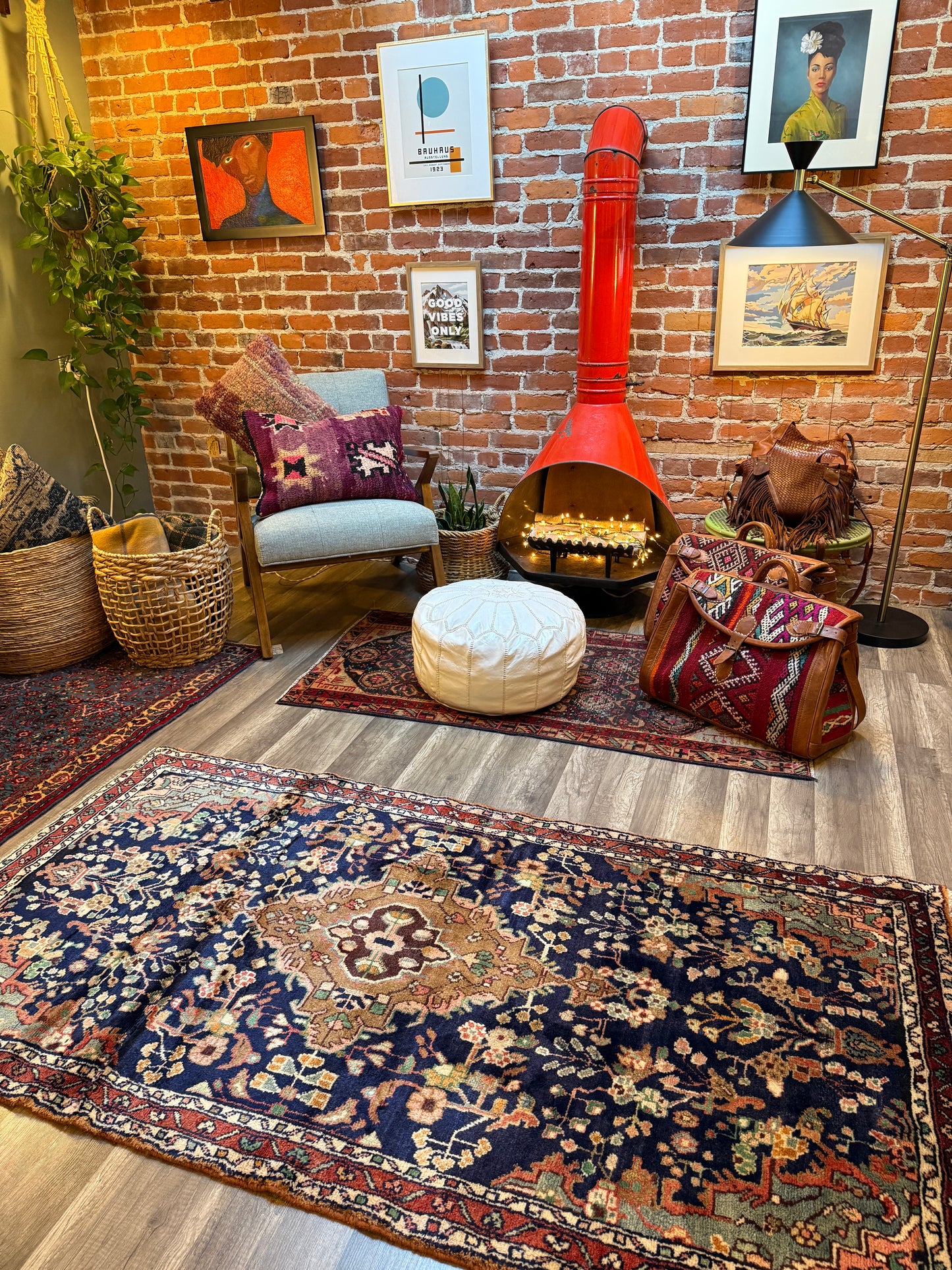 Vintage Persian Rug No. A1222 - 3.4’x6.7’