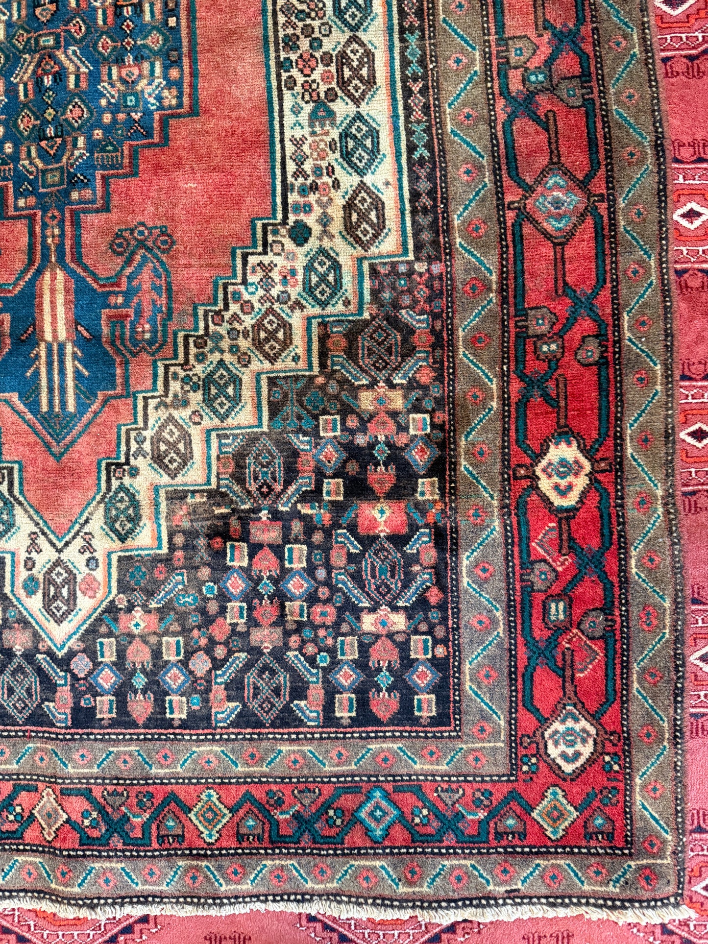 Vintage Persian Sirjan Area Rug No. A1193 - 4.1'x9.1'