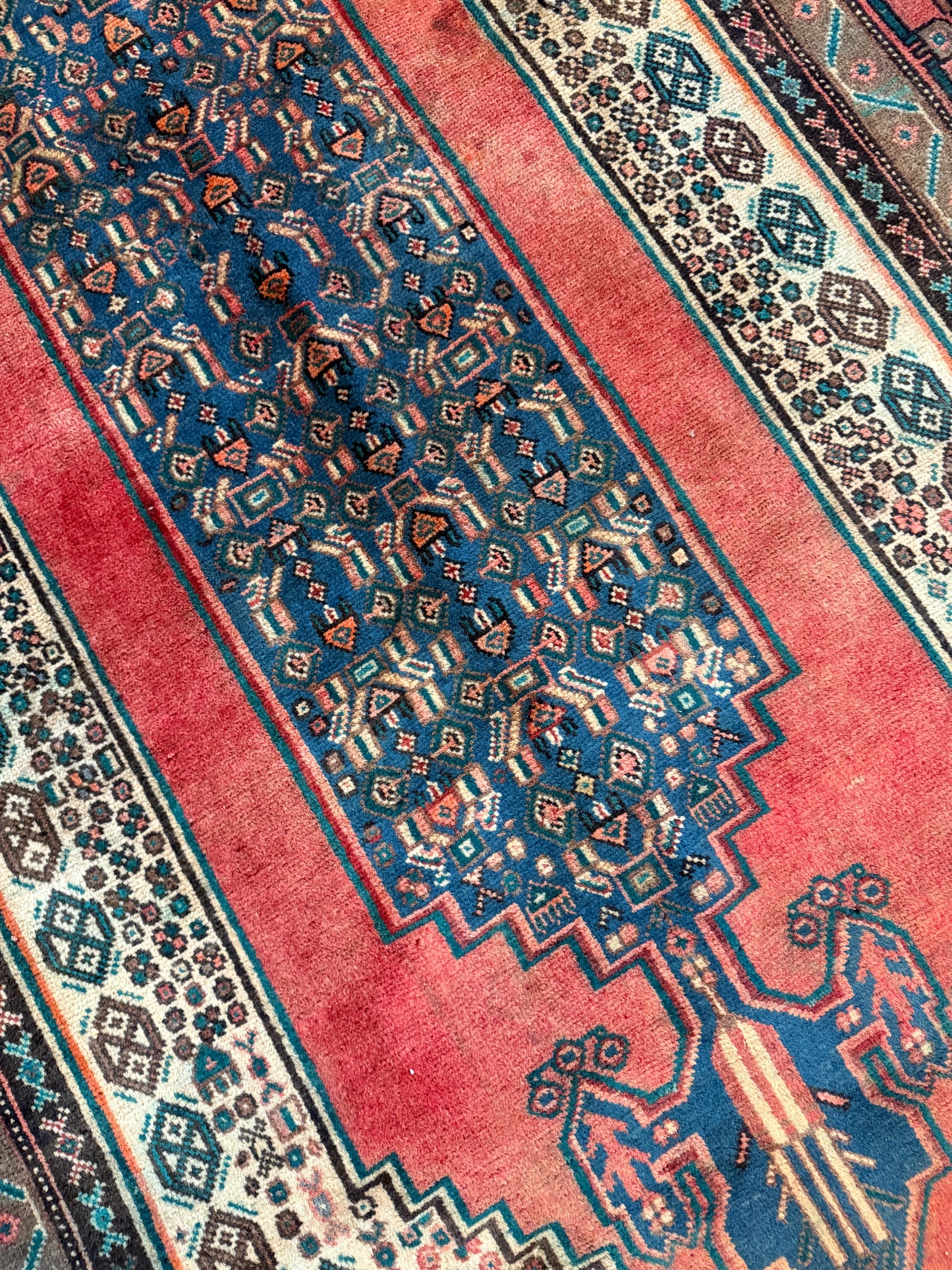 Vintage Persian Sirjan Area Rug No. A1193 - 4.1'x9.1'