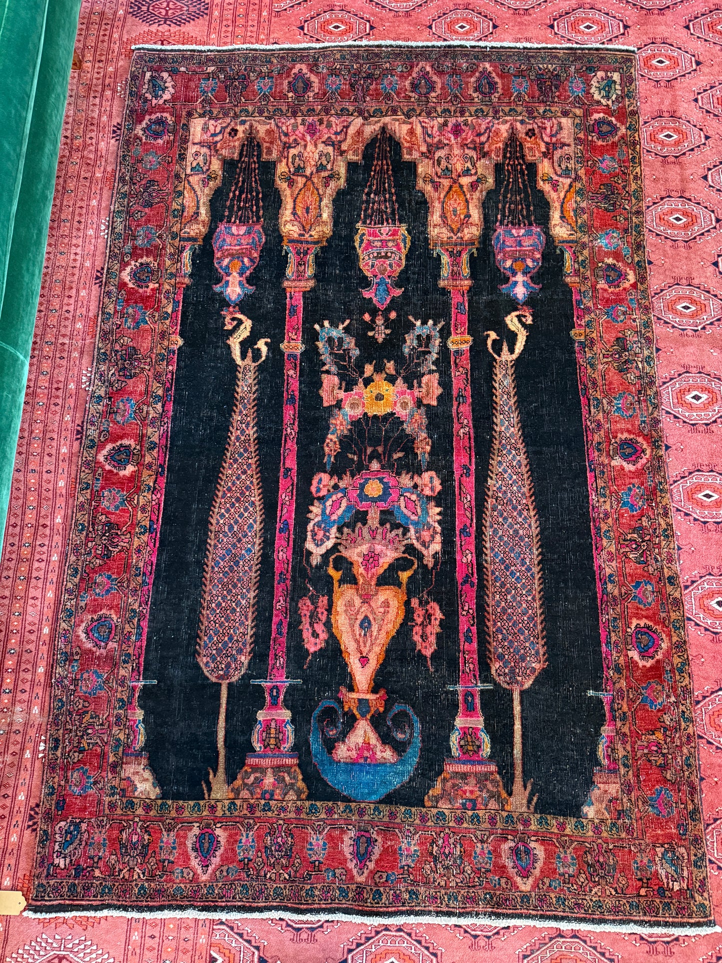 Vintage Persian Sarouk Area Rug No. A1194 -4.2'x6.5'