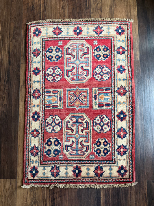 Vintage Afghan Mini Rug 2’x3.1' - No. 722