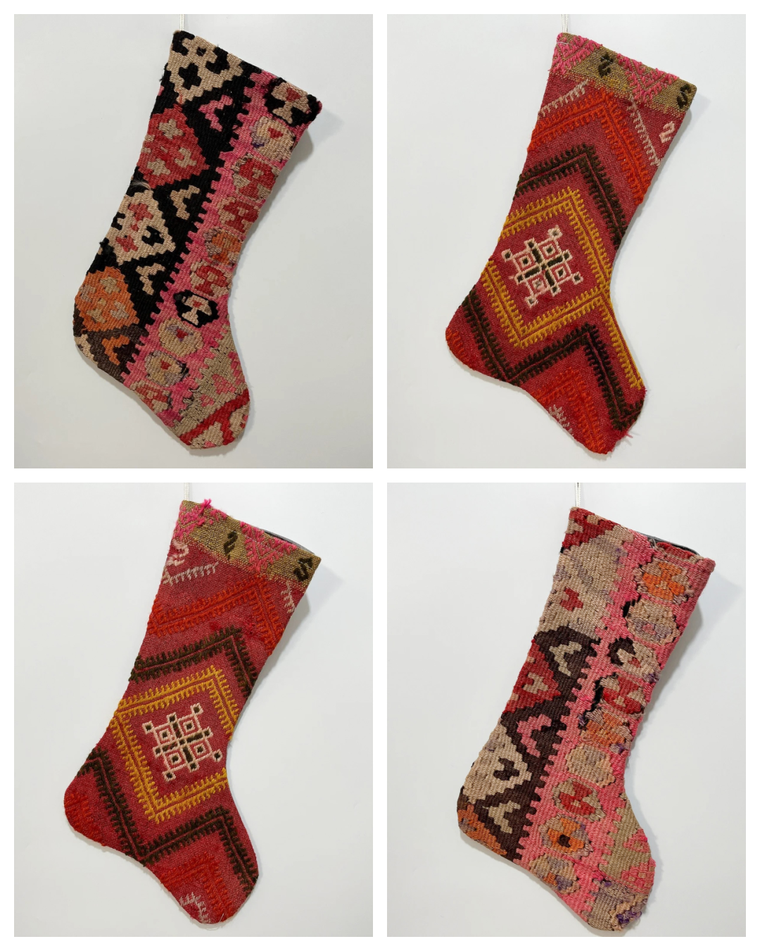 No. S111 - Vintage Turkish Textile Christmas Stocking