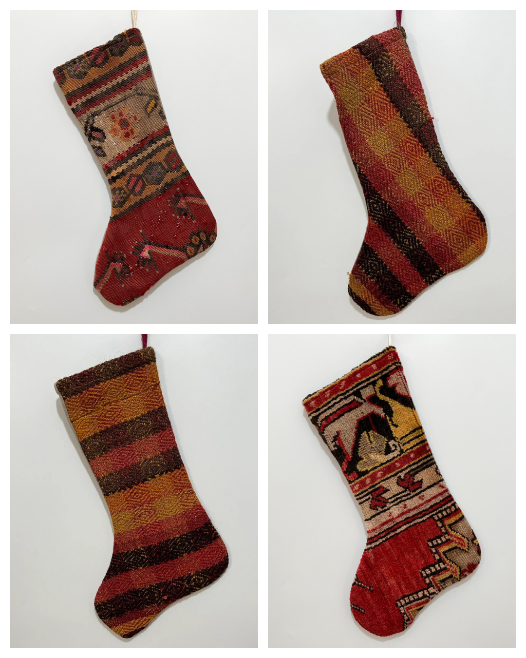 No. S106 - Vintage Turkish Rug Christmas Stocking