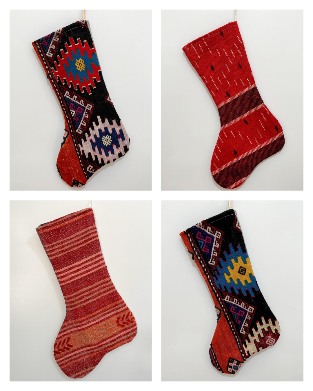 No. S124 - Vintage Turkish Textile Christmas Stocking