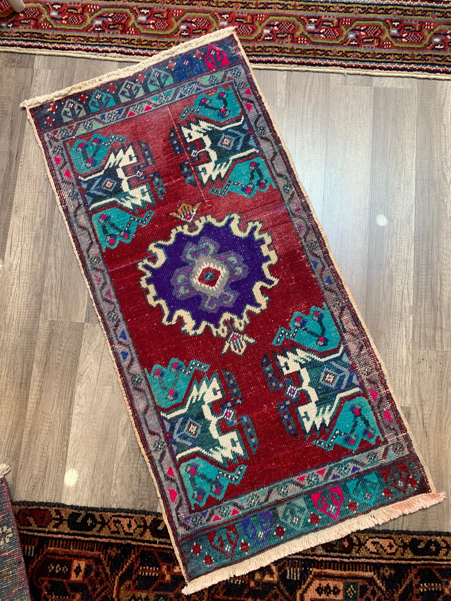 Vintage Turkish Mini Rug 1.8’x3.8' - No. 677