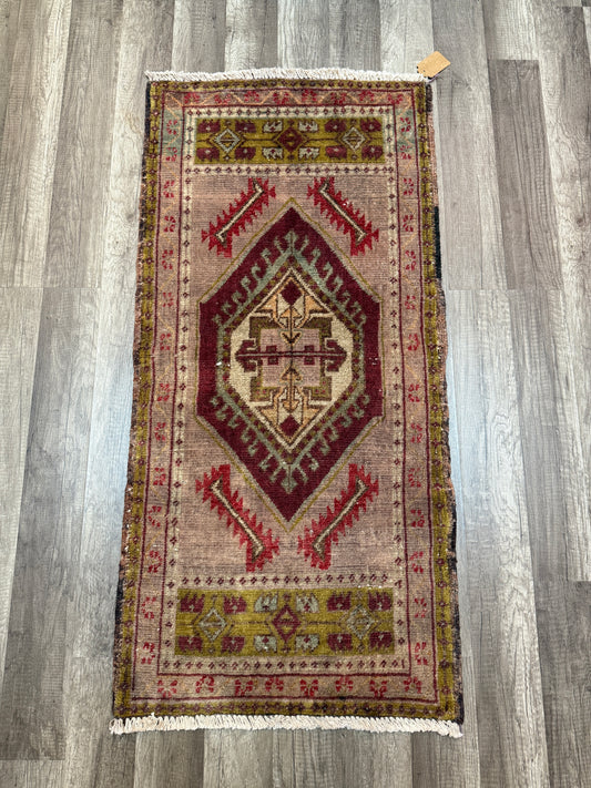 Vintage Turkish Mini Rug 1.8’x3.8' - No. 703