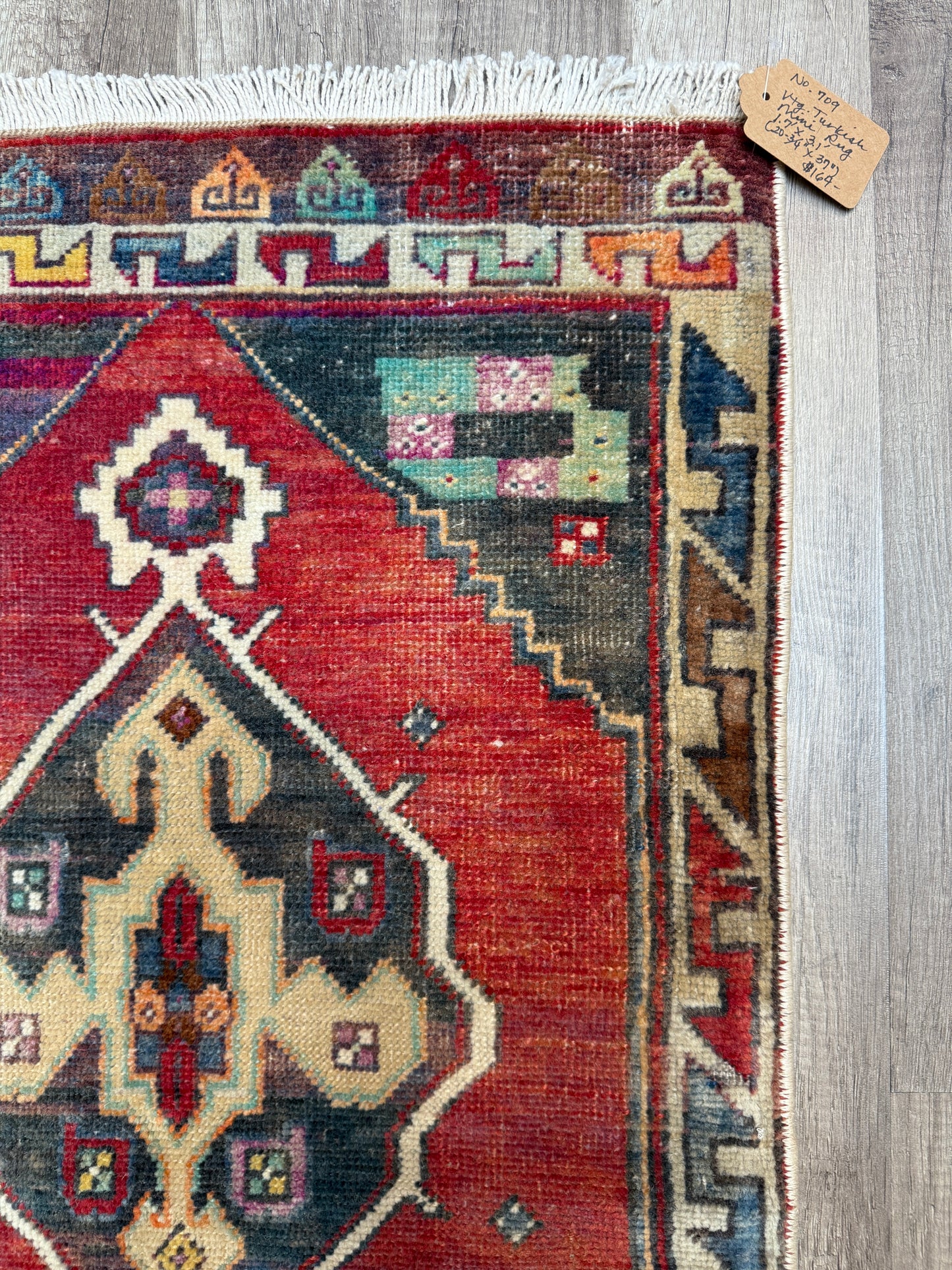 Vintage Turkish Mini Rug 1.7’x3.1' - No. 709