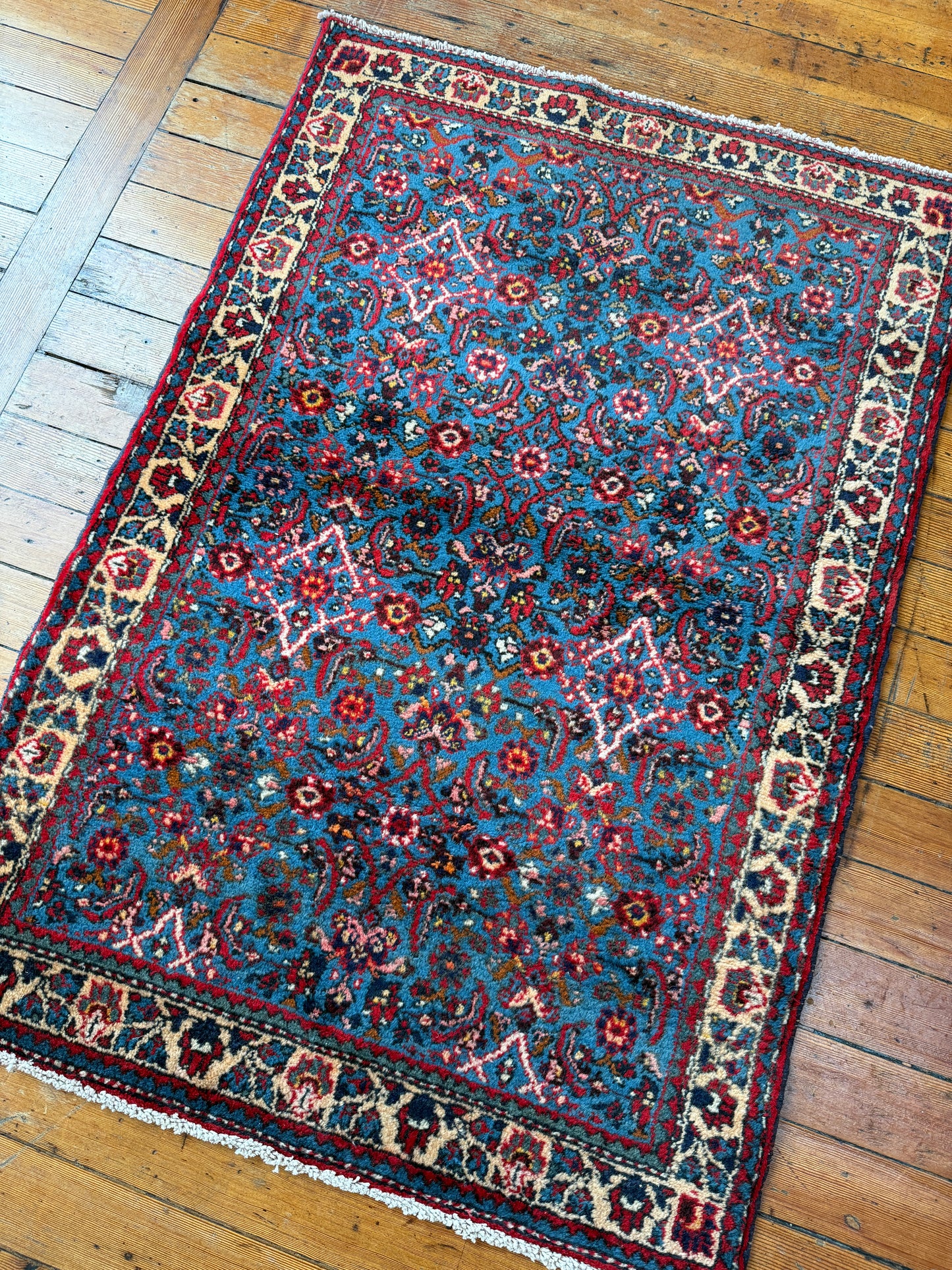 Vintage Persian Hamdan Area Rug No. A1197 - 2.9'x4.3'