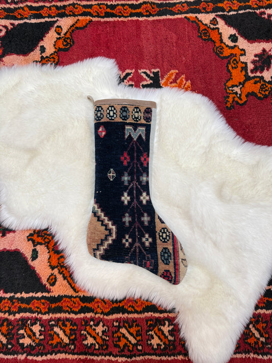No. S241 - Vintage Turkish Rug Holiday Stocking
