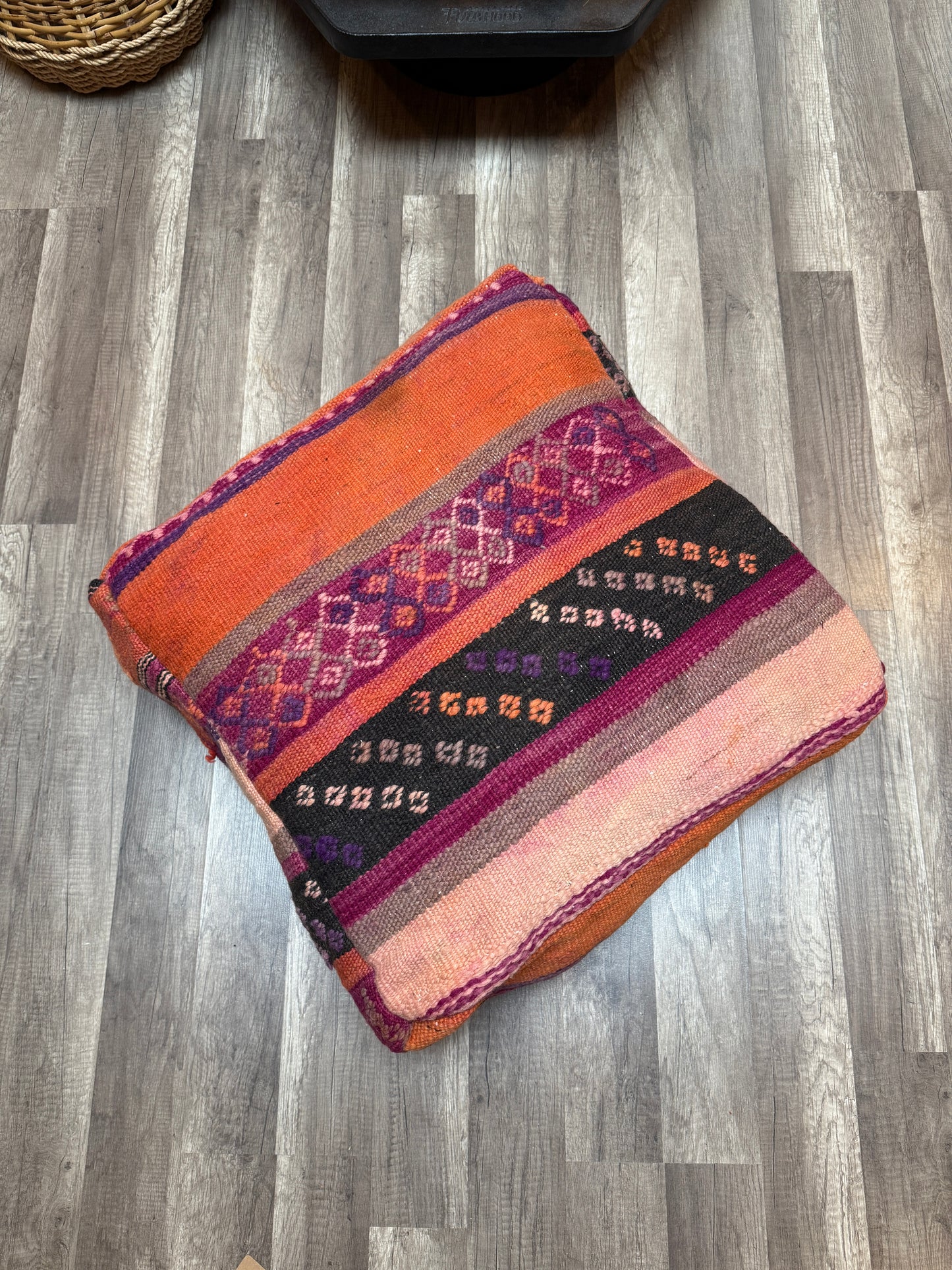 Moroccan Rug Floor Pouf / Pet Bed #369