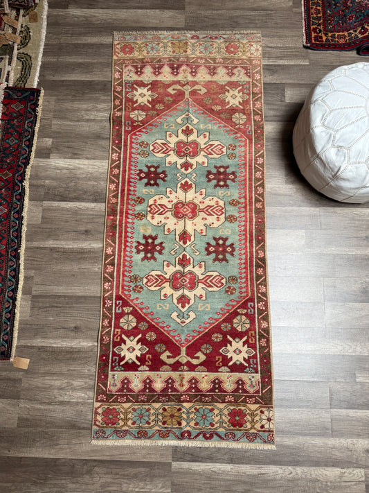 Vintage Turkish Rug No. R1216 - 2.4’x6.1’