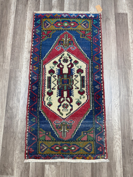 Vintage Turkish Mini Rug 1.8’x3.8' - No. 704