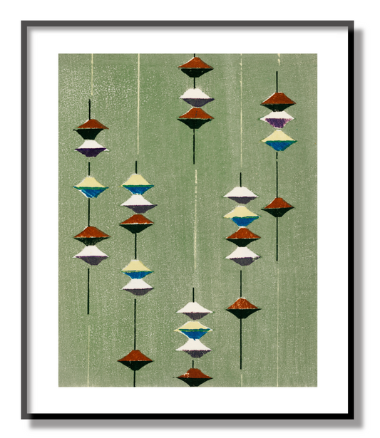 Japanese Textile Woodblock Giclée Print