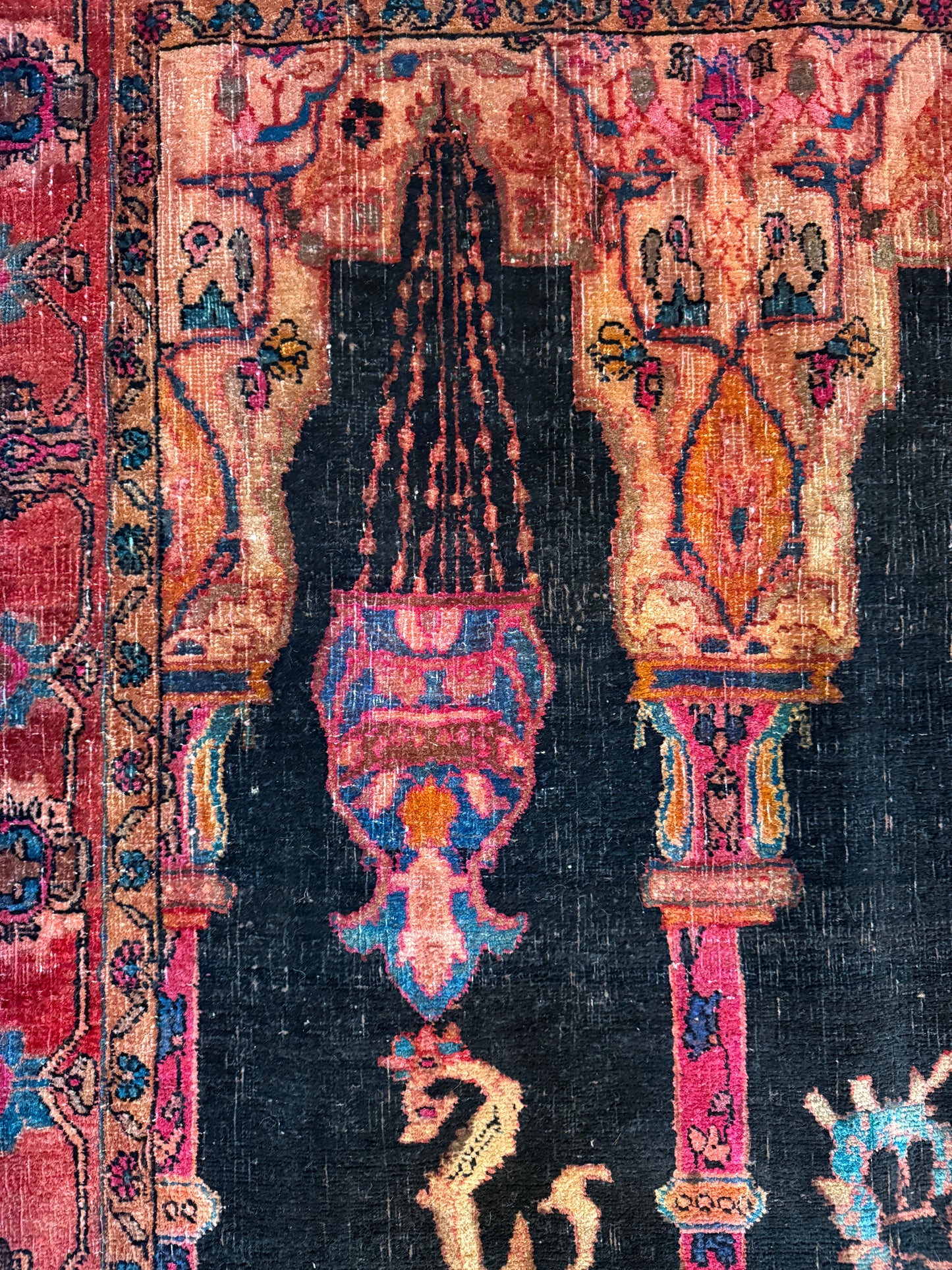 Vintage Persian Sarouk Area Rug No. A1194 -4.2'x6.5'