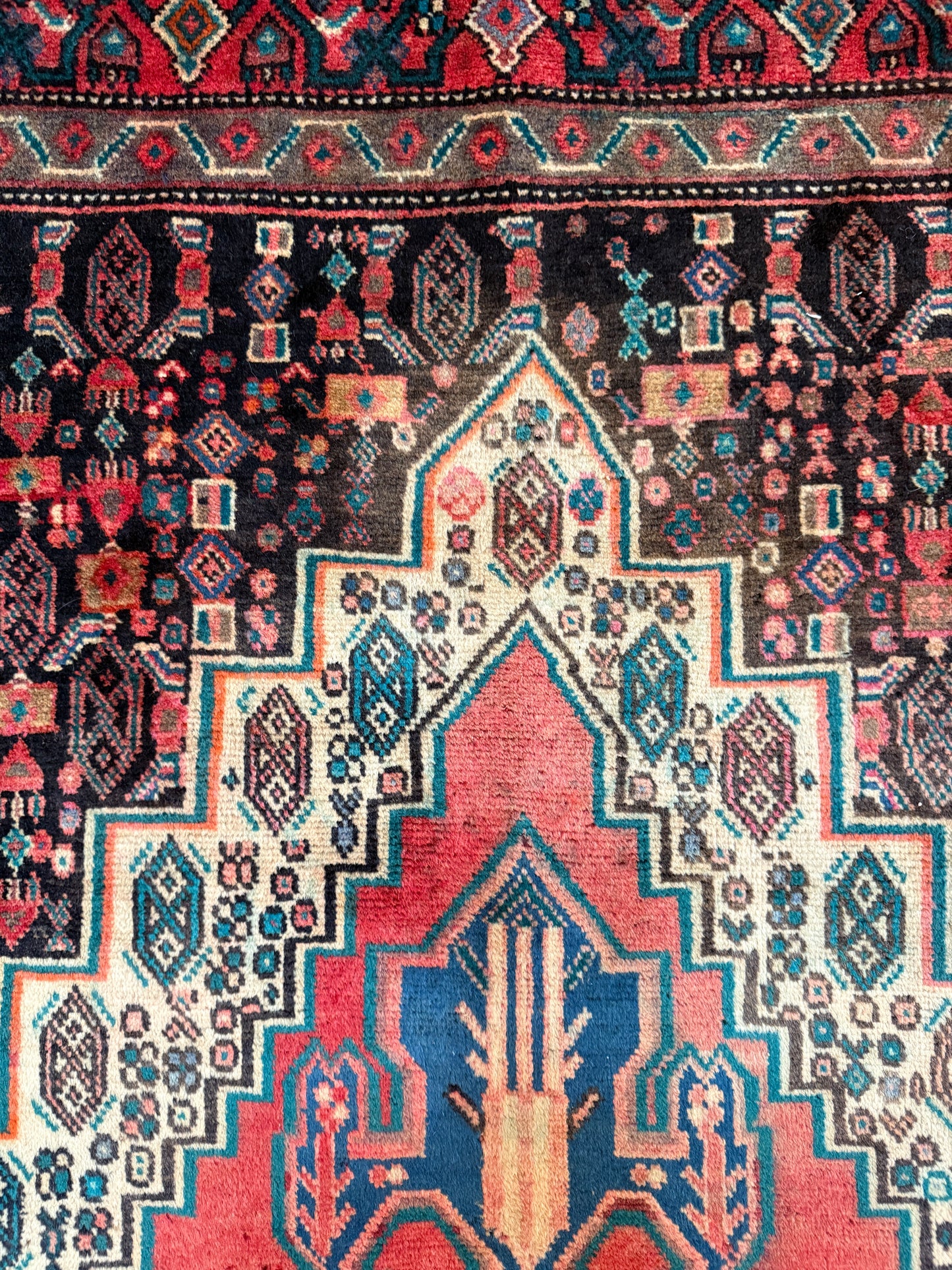 Vintage Persian Sirjan Area Rug No. A1193 - 4.1'x9.1'