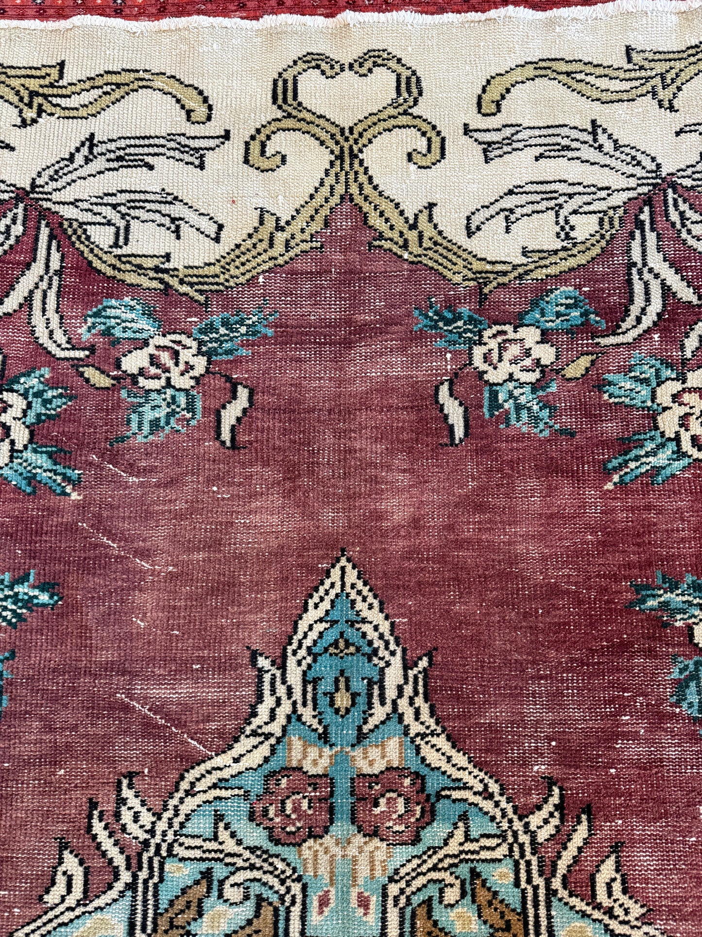 Vintage Turkish Area Rug No. A1191 - 6.1'x9.3'