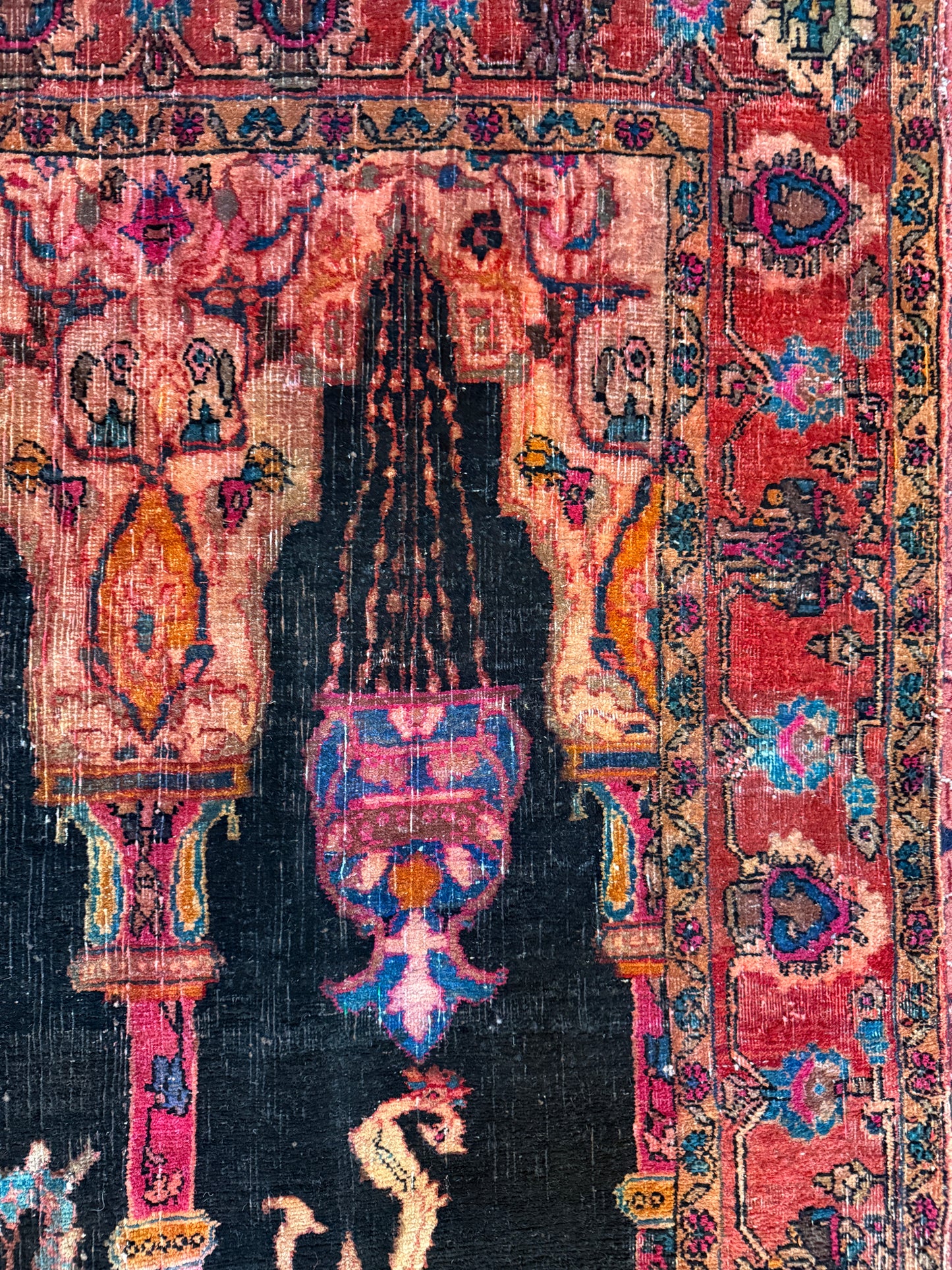 Vintage Persian Sarouk Area Rug No. A1194 -4.2'x6.5'