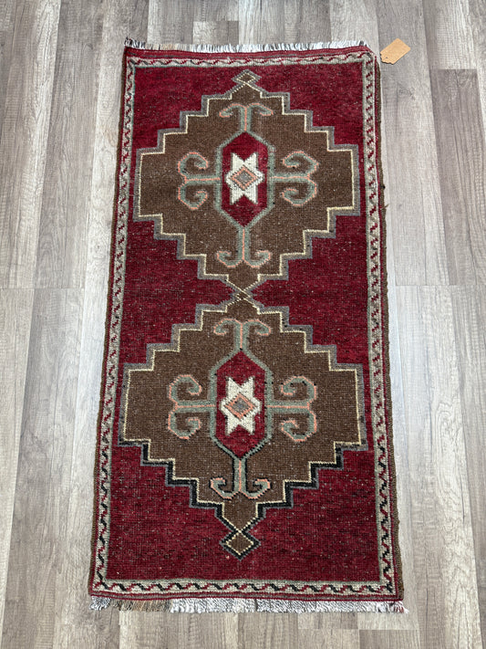 Vintage Turkish Mini Rug 1.8’x3.7' - No. 689