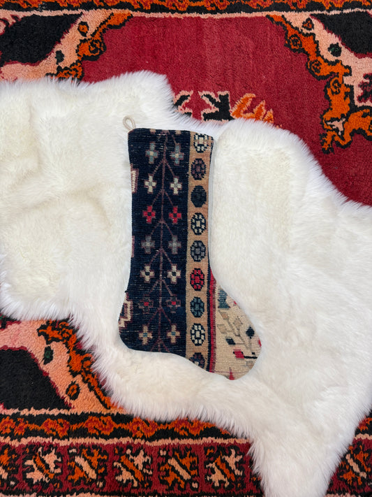 No. S240 - Vintage Turkish Rug Holiday Stocking