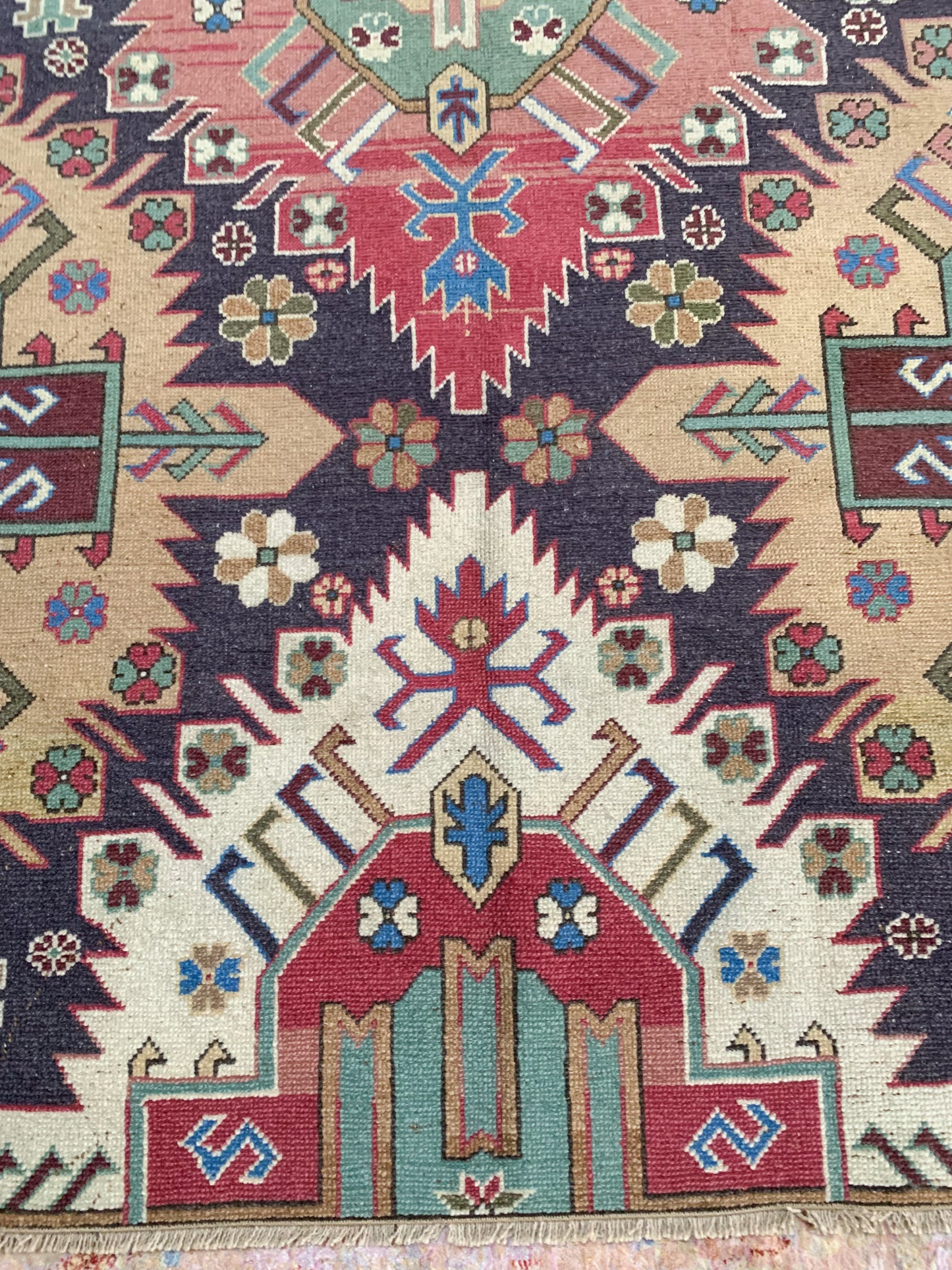 No. A1140- 3.9' x 6.5' Vintage Turkish Nigde Area Rug