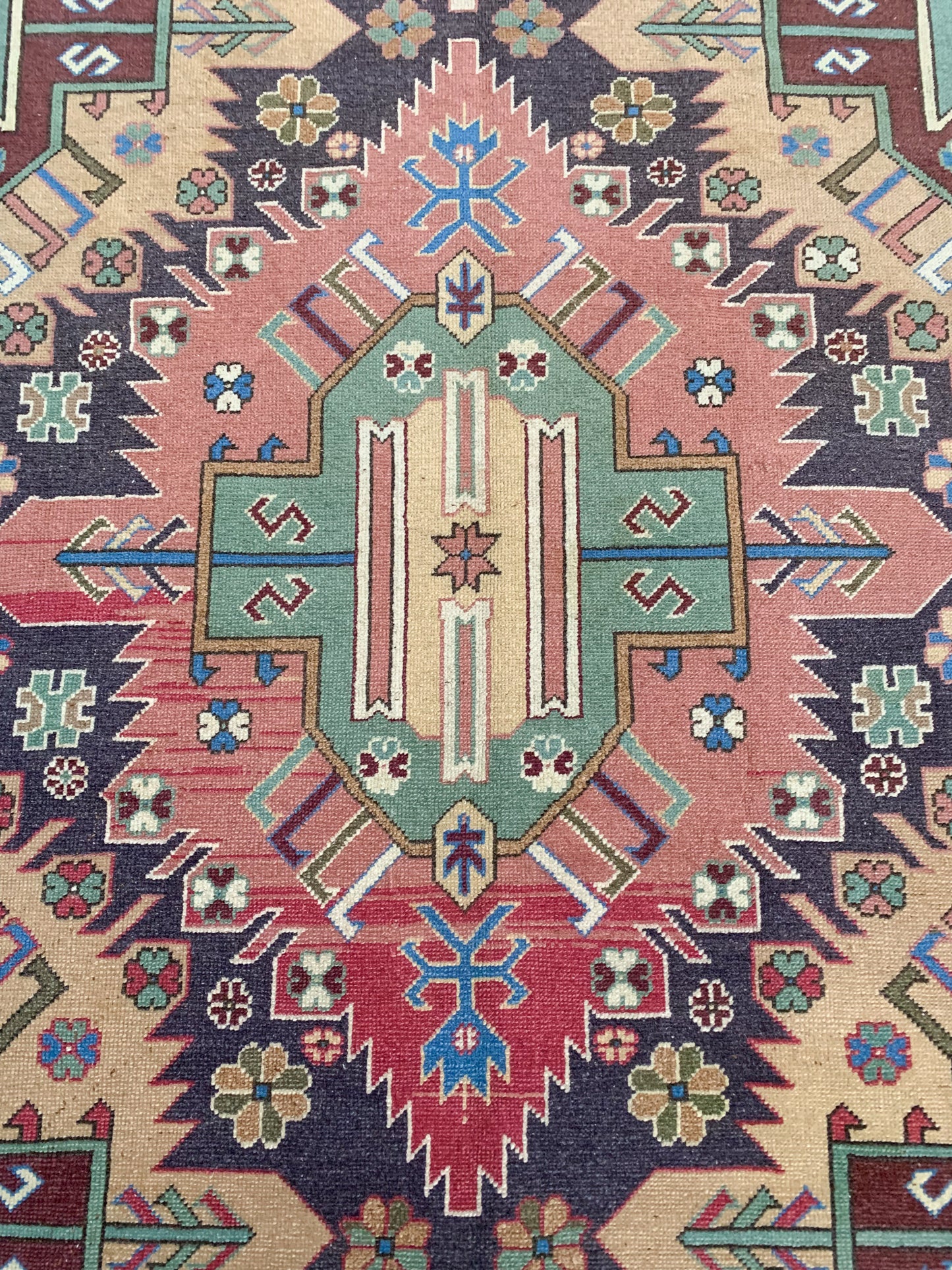 No. A1140- 3.9' x 6.5' Vintage Turkish Nigde Area Rug