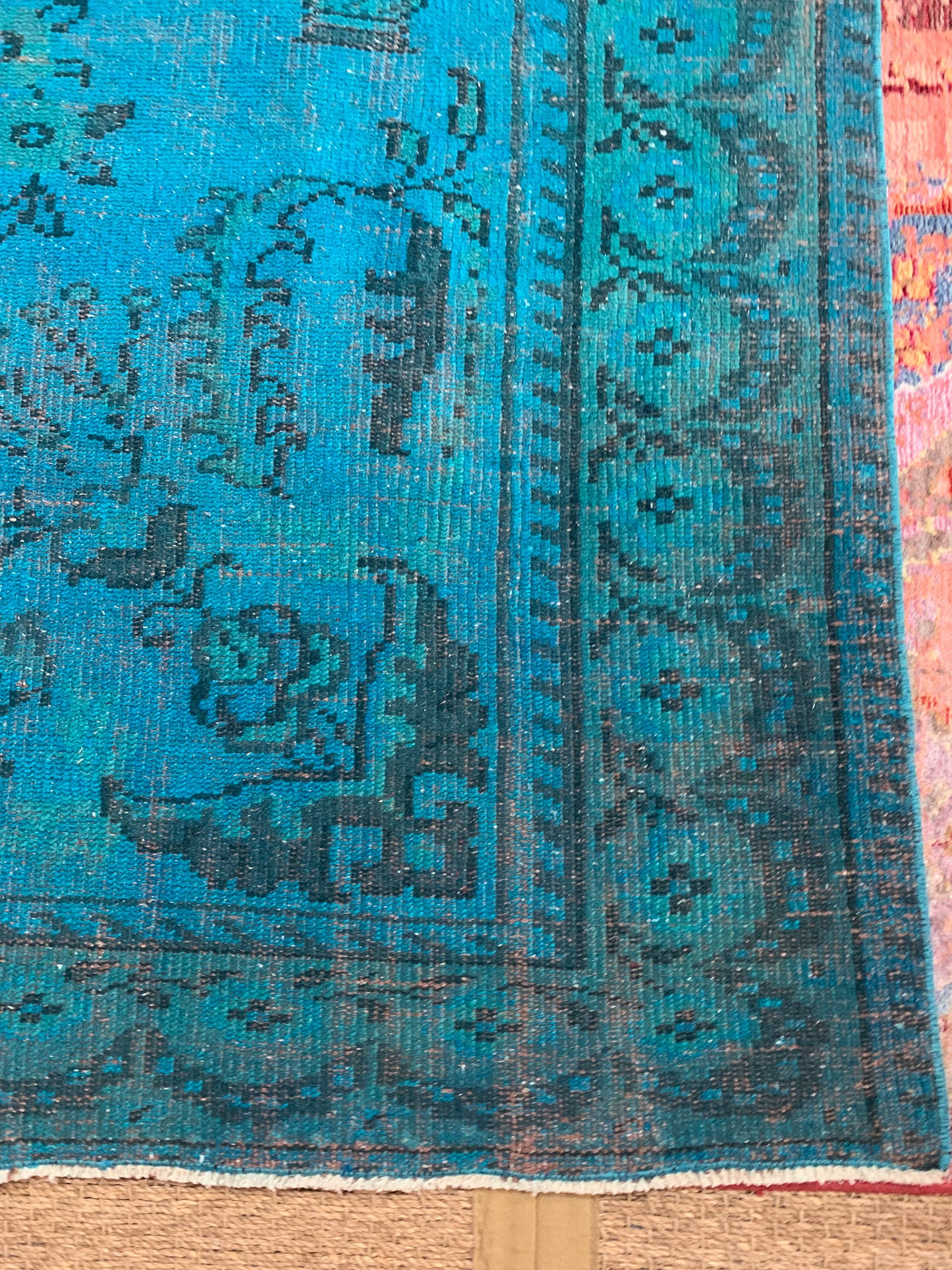 No. A1136- 5.8' x 9.4' Vintage Turkish Overdyed Area Rug